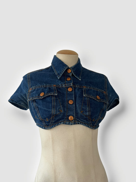 Jean Paul Gaultier Cropped Denim Top, 1990s (reserved)