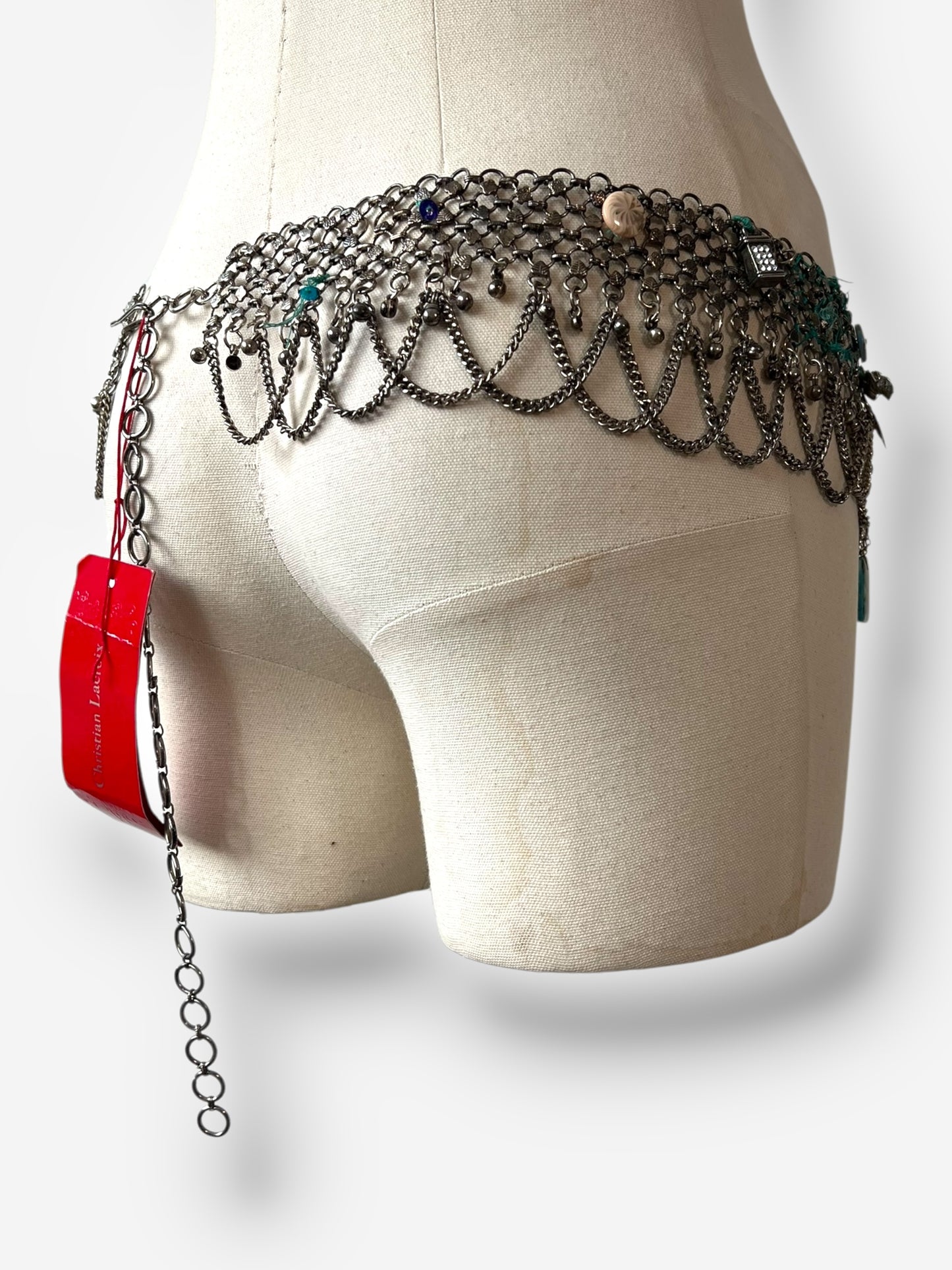 Christian Lacroix Vintage Punk/Trash Polka Jewel Belt, 2000s