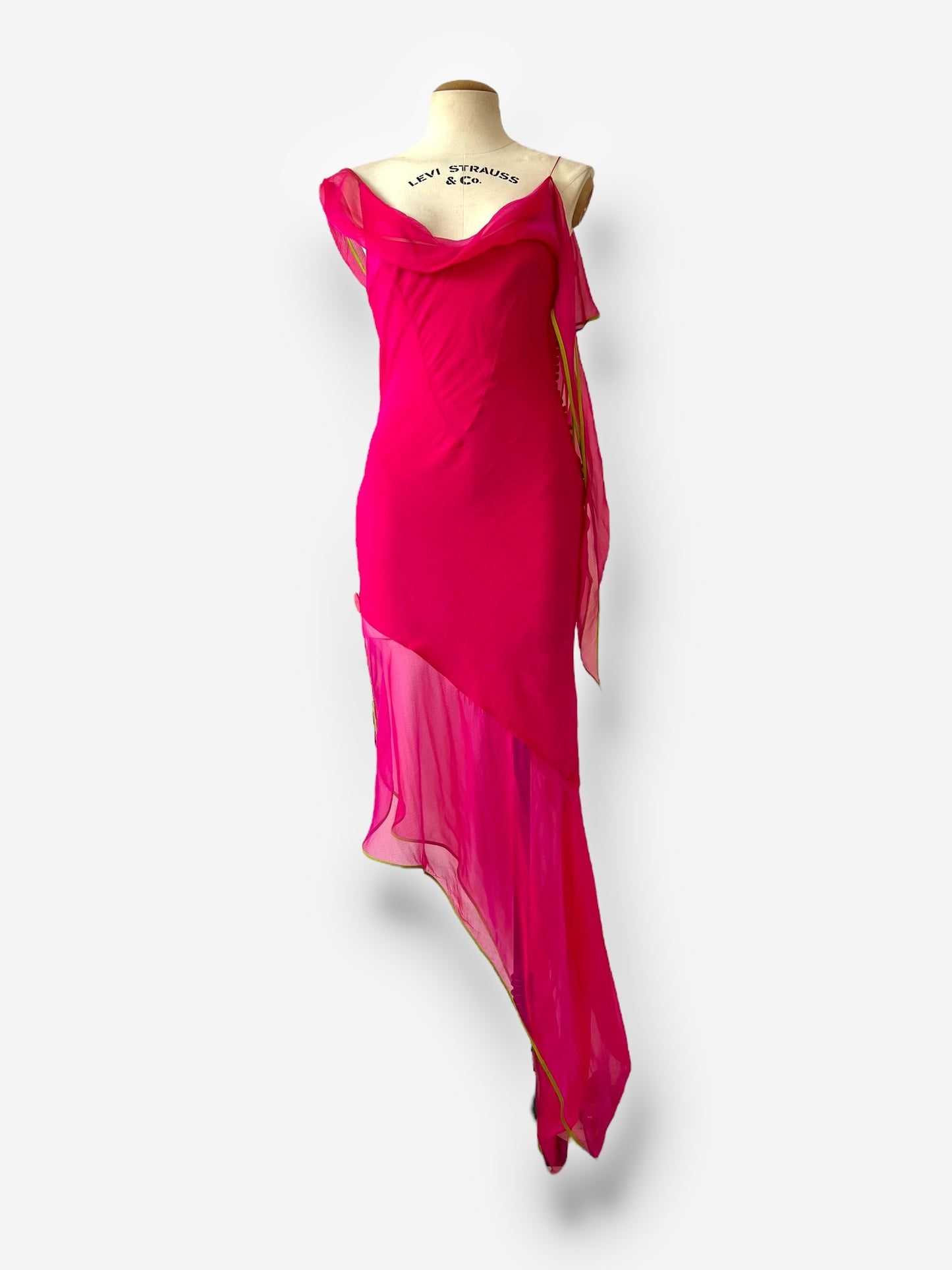 Christian Dior by John Galliano Silk Asymmetric Dress, 2005