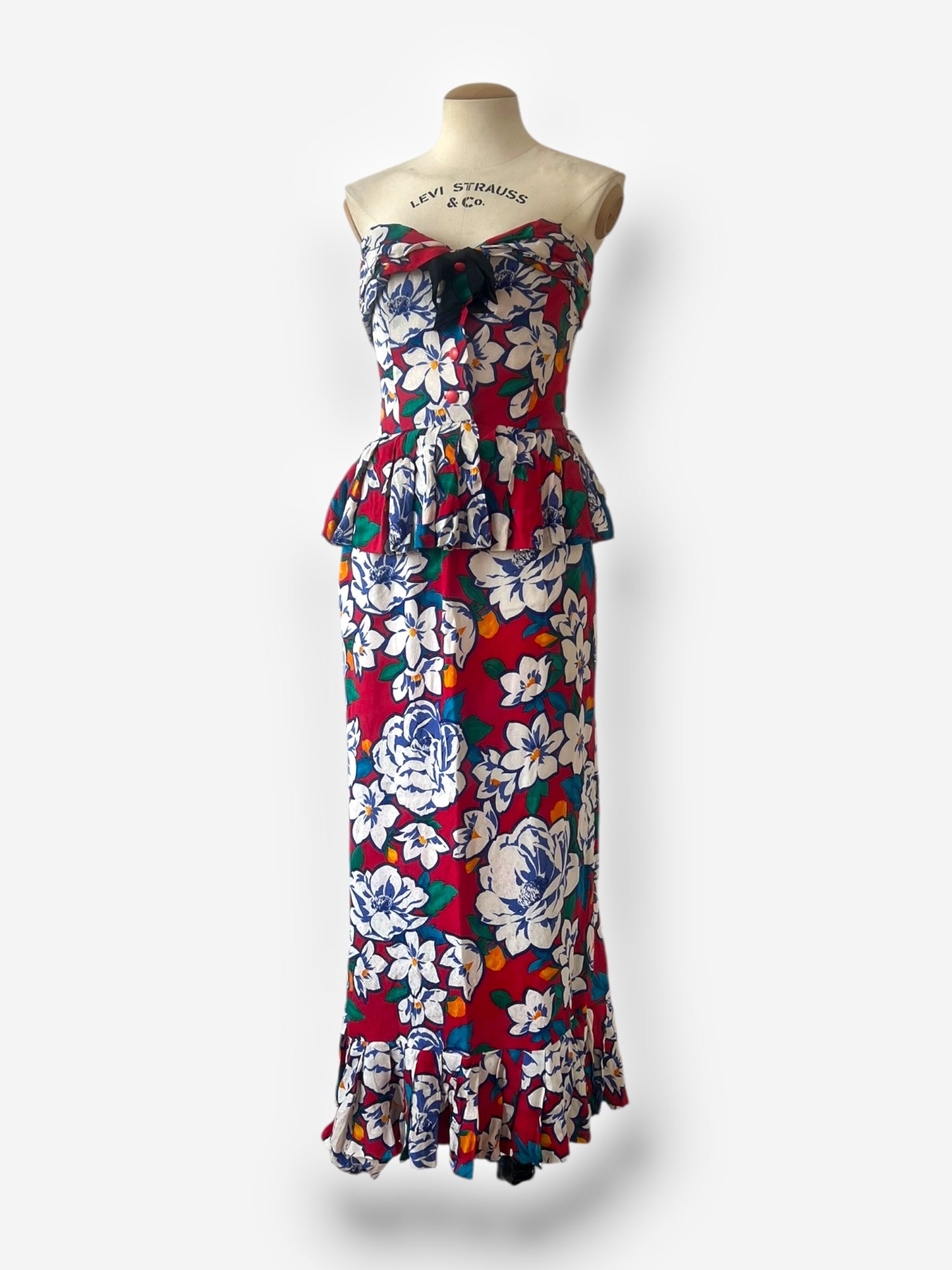 Vintage Christian Dior Silk Ensemble, circa 1980s — Hawaii Print