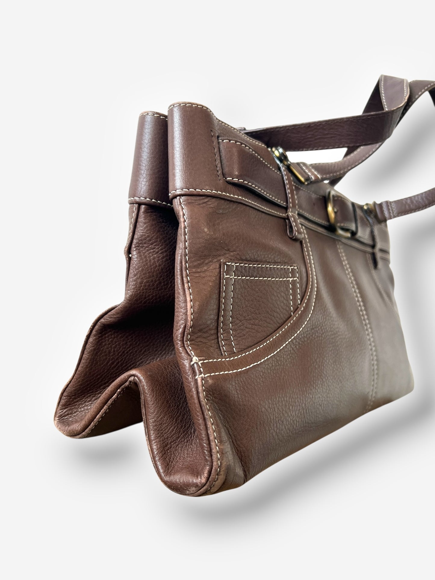 Christian Dior by John Galliano Leather Jeans Pocket Tote, 2001