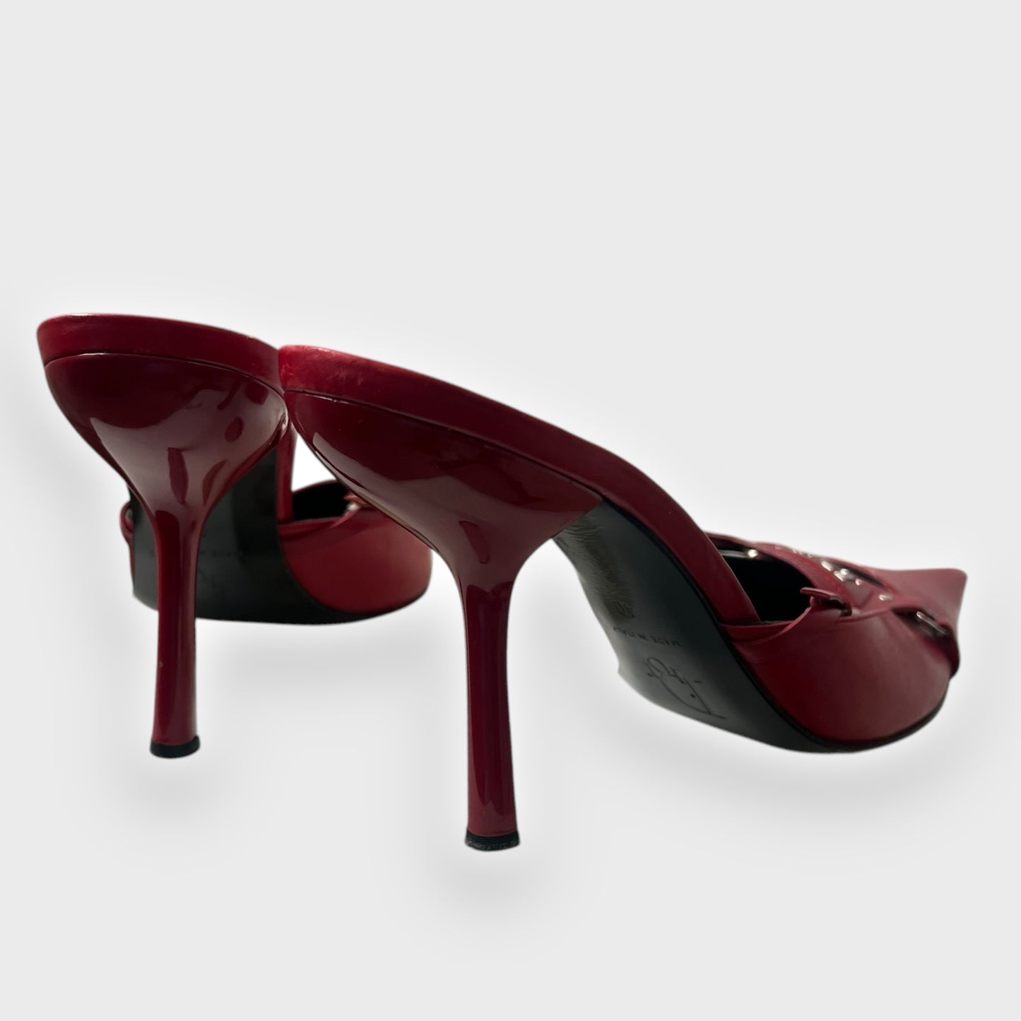 Dior by John Galliano Red Leather Bondage Heels, Fall/Winter 2003