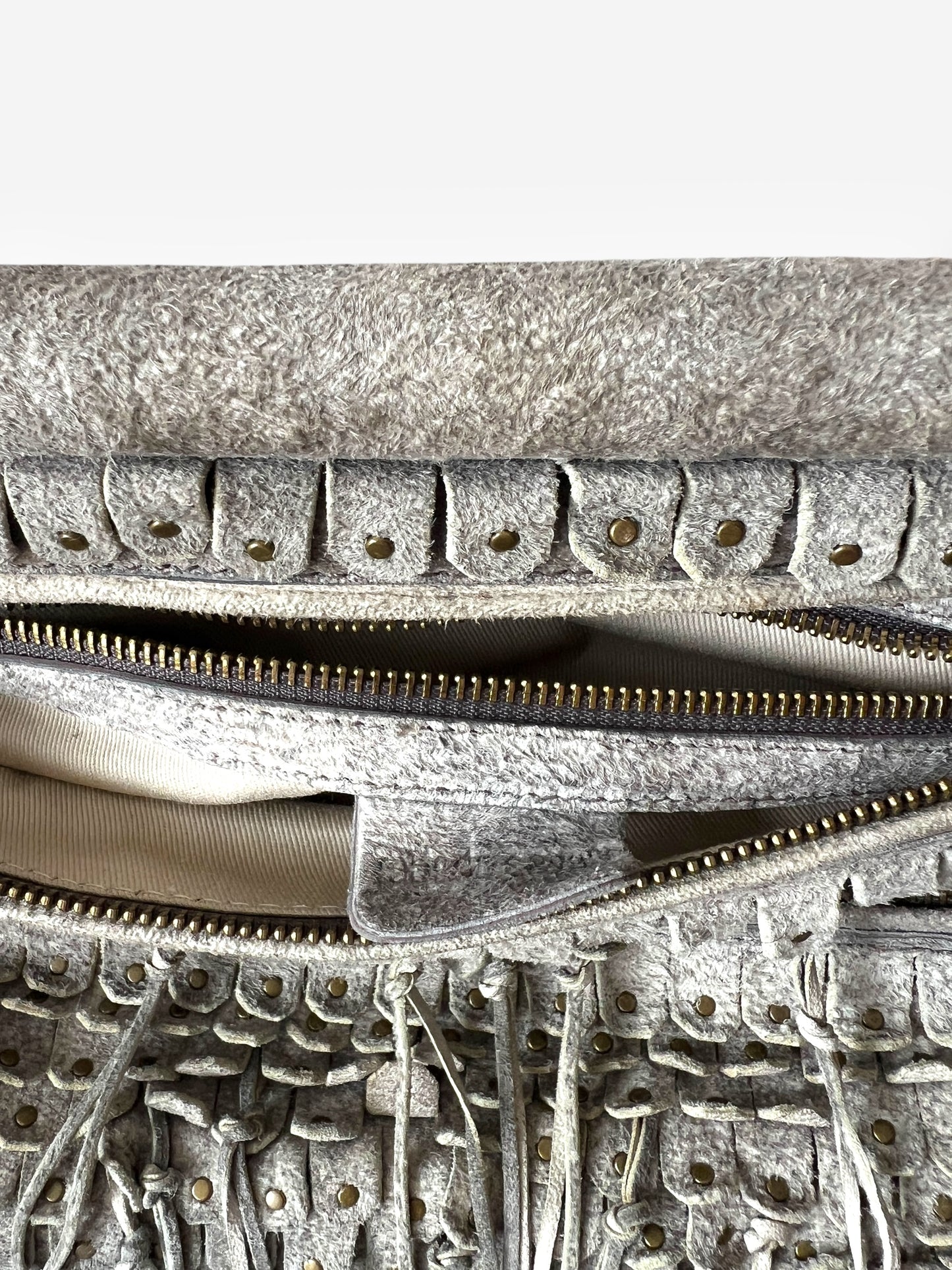Roberto Cavalli 2011 Fringed Doctor Bag Distressed Suede