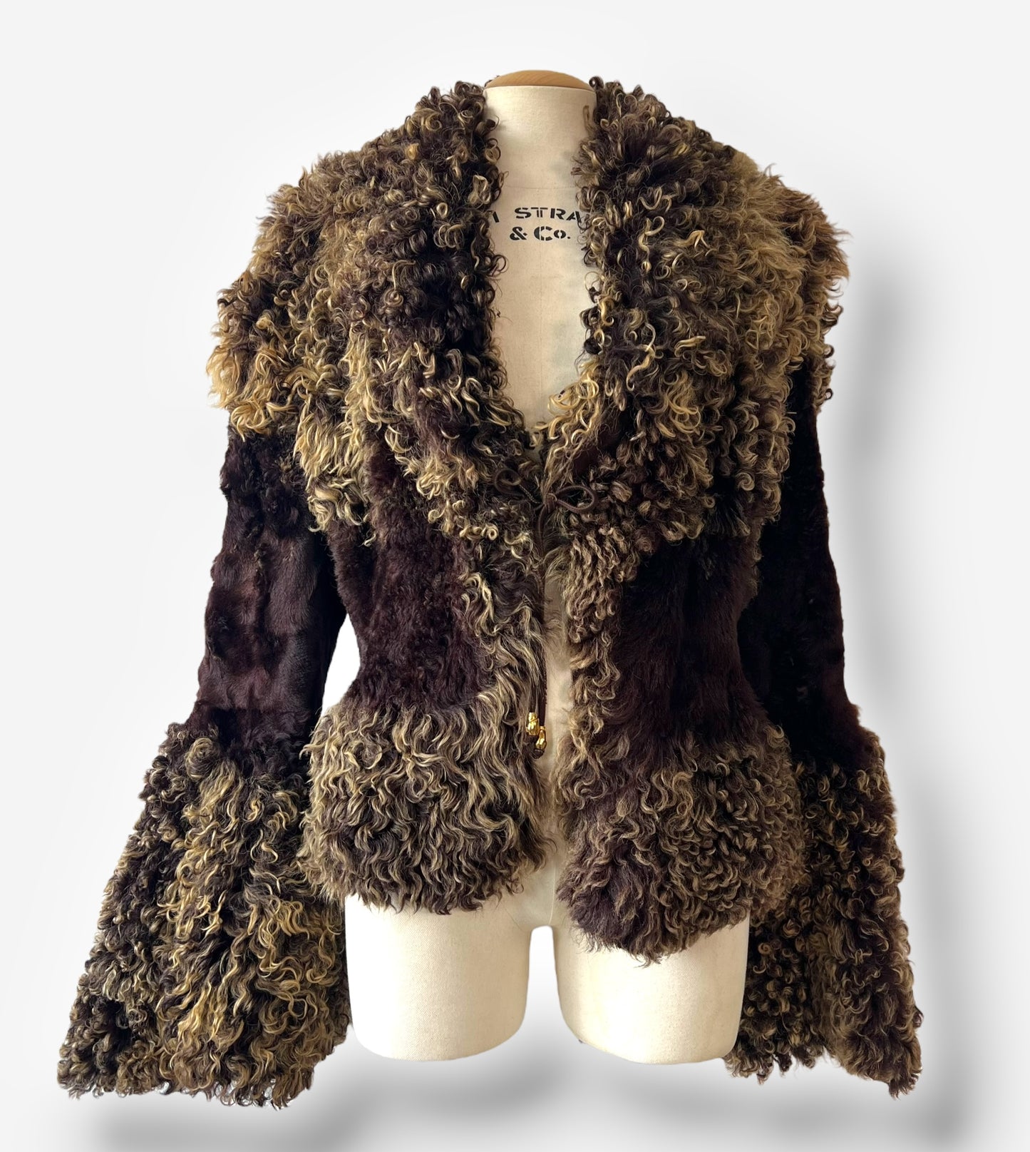 Roberto Cavalli Brown Mongolian Lamb Fur Jacket, Fall/Winter 1999