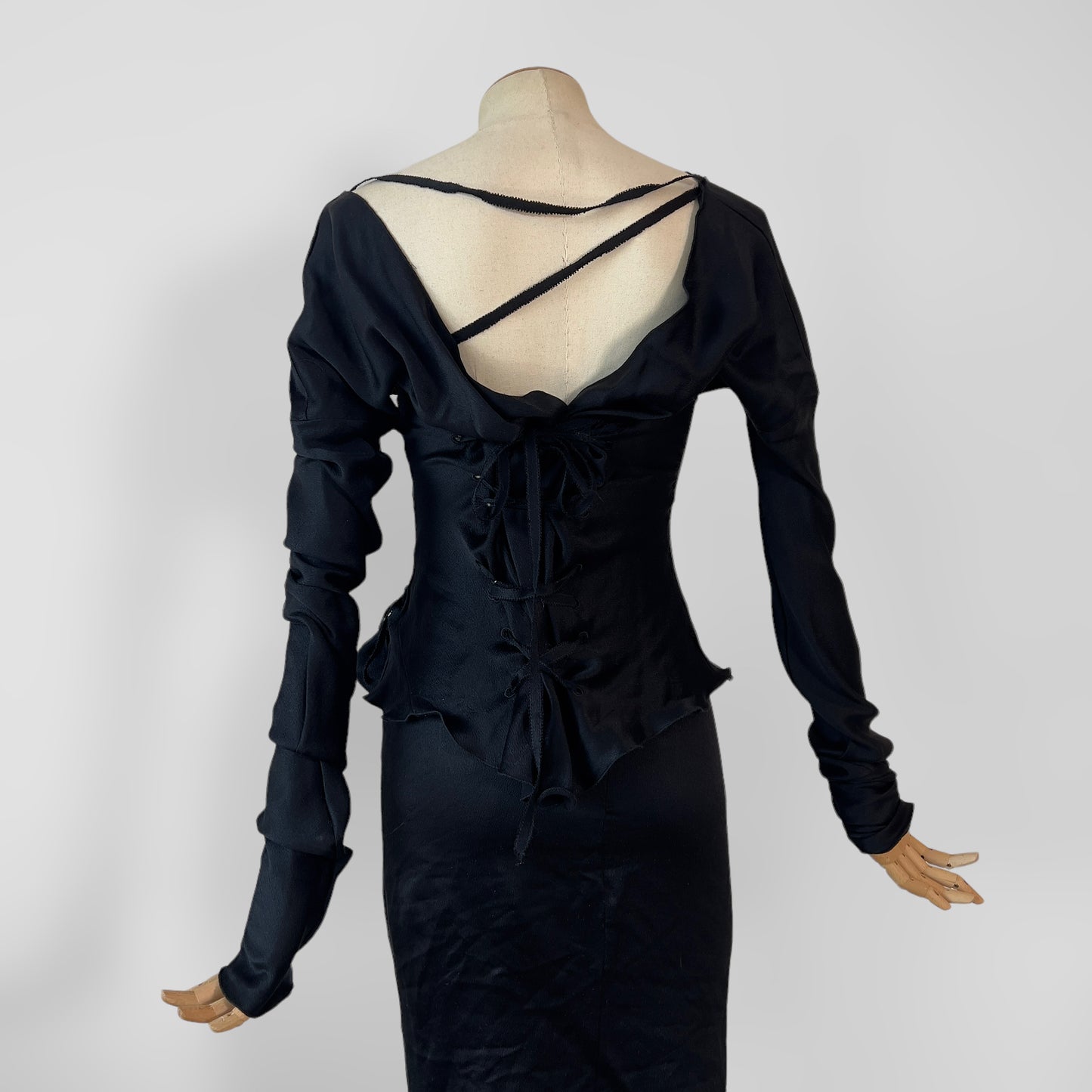 2002 Gucci silk lace up two piece