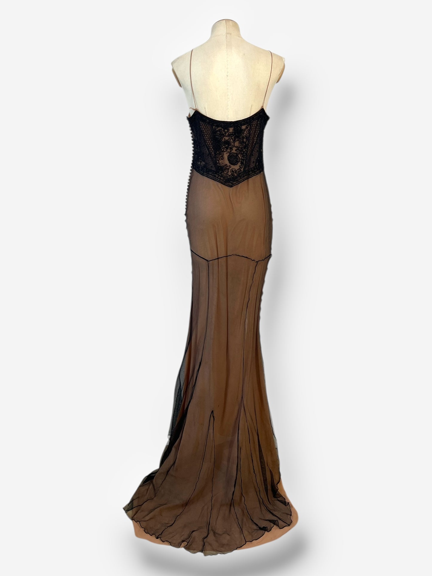 Dior by John Galliano 2005 beaded lace style gown