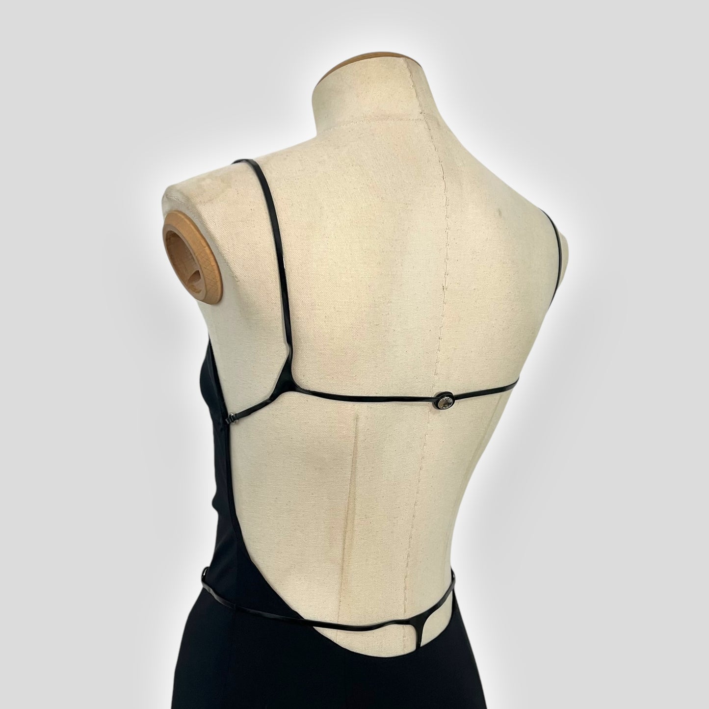 Prada c. 1999 open back thong dress