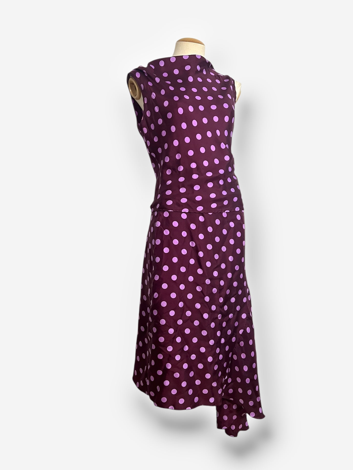 Joseph, 2000s polka dot silk ensemble