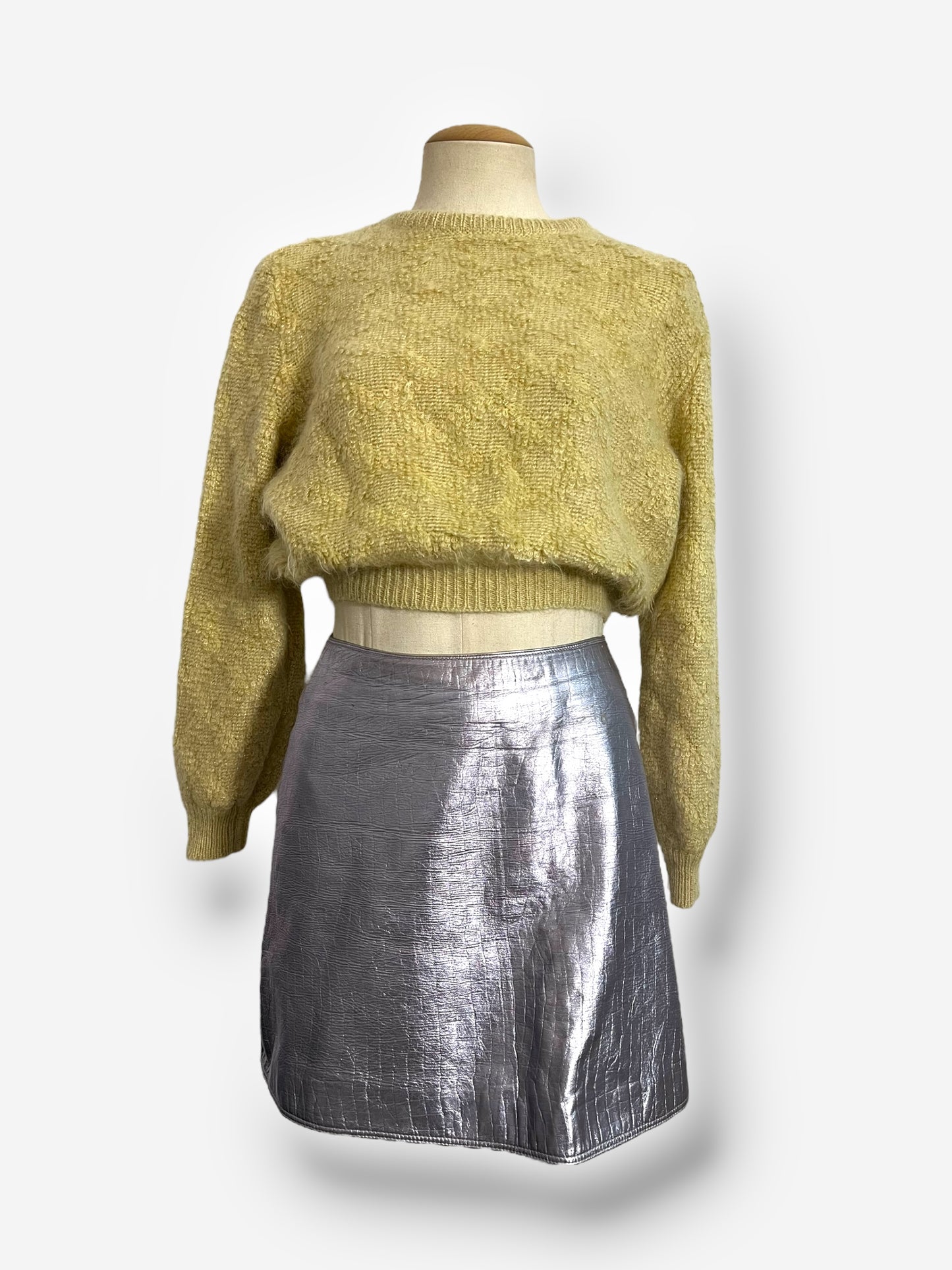 Versace, Fall/Winter 1994 Two-Piece leather knit Ensemble