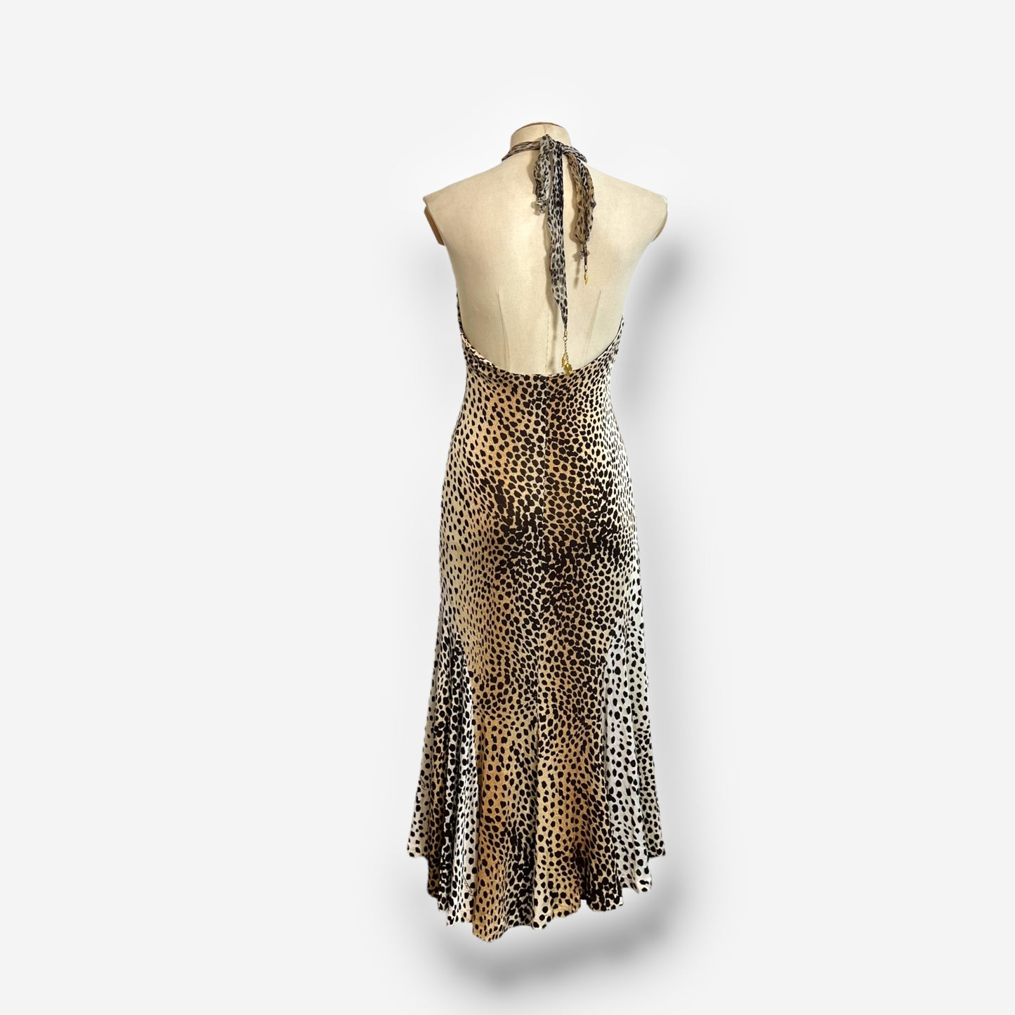 Roberto Cavalli Halter Neck Leopard Print Dress, 2007