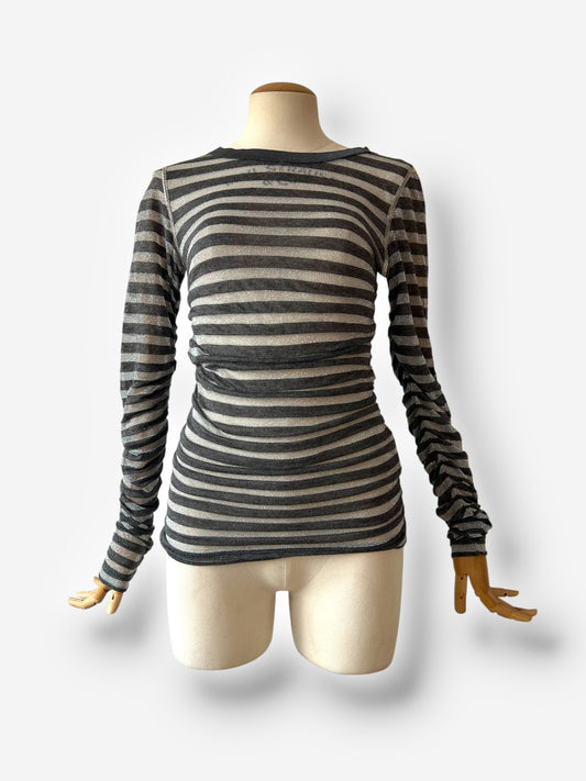 Dolce & Gabbana 2000s Sheer Stripe Long Top
