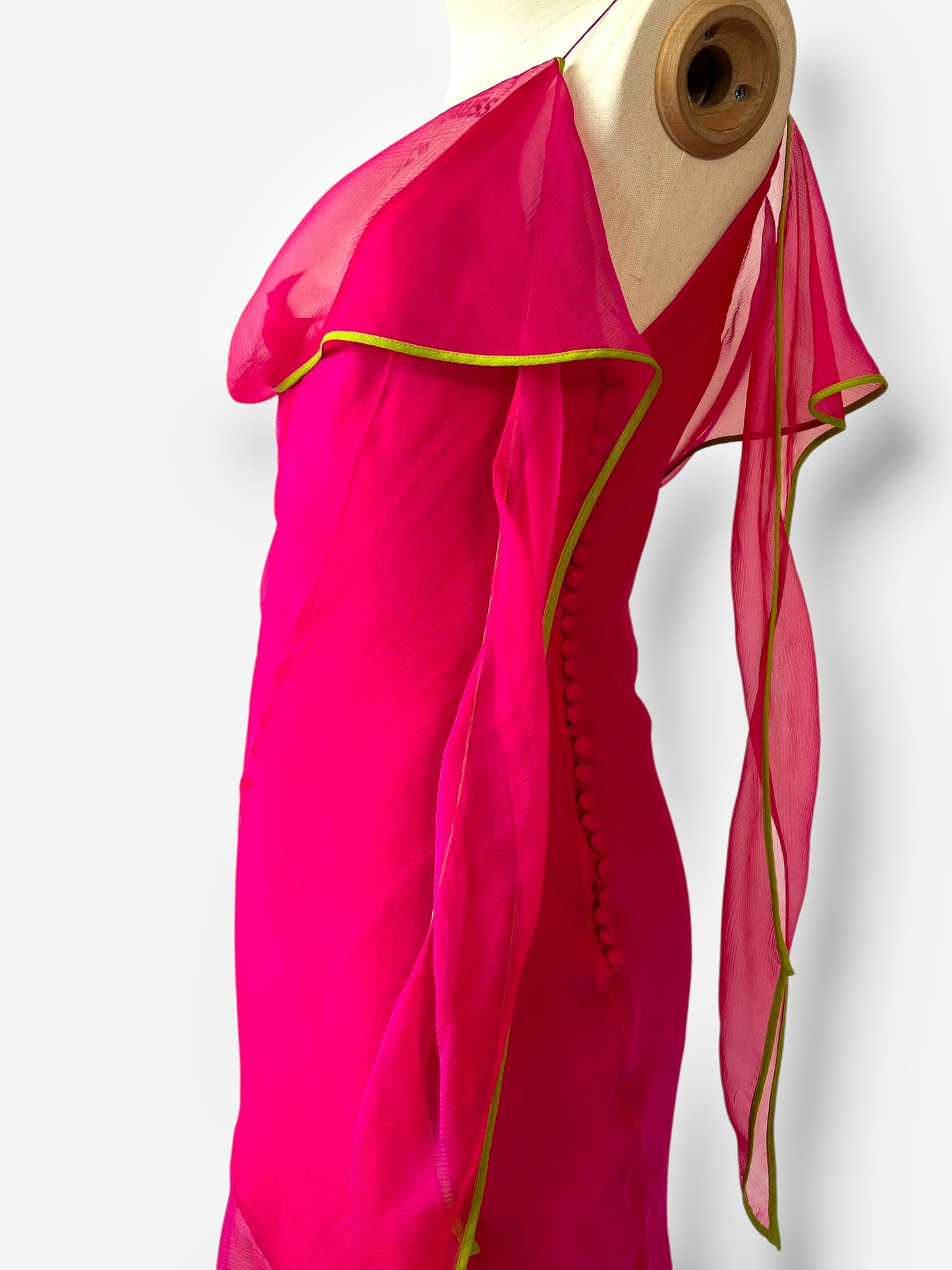 Christian Dior by John Galliano Silk Asymmetric Dress, 2005