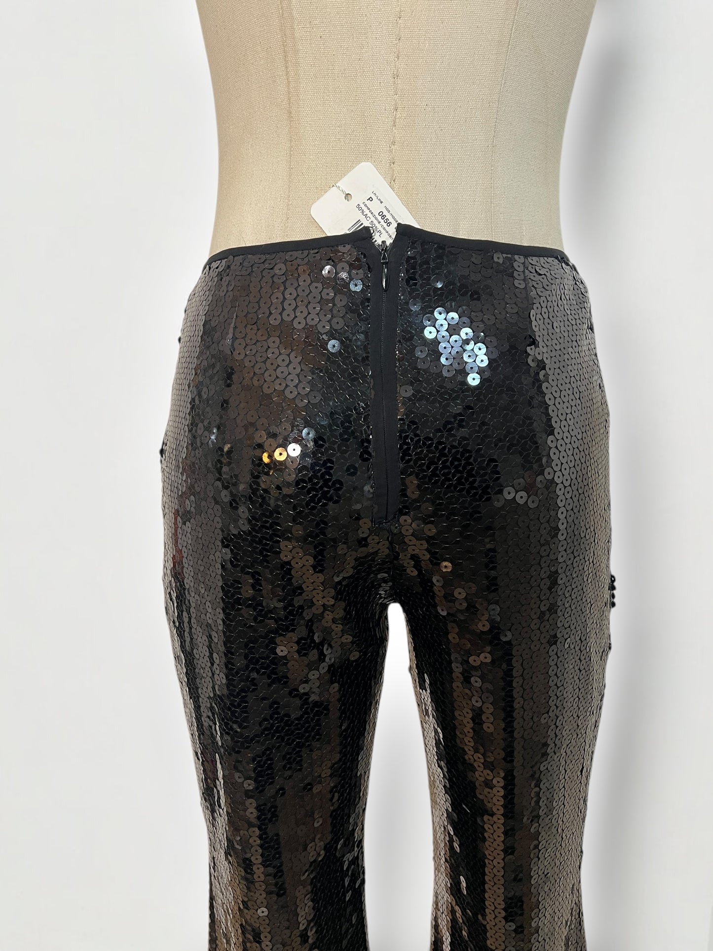Vintage Dolce & Gabbana c. Spring/Summer 1999 Black Sequin Flared Pants