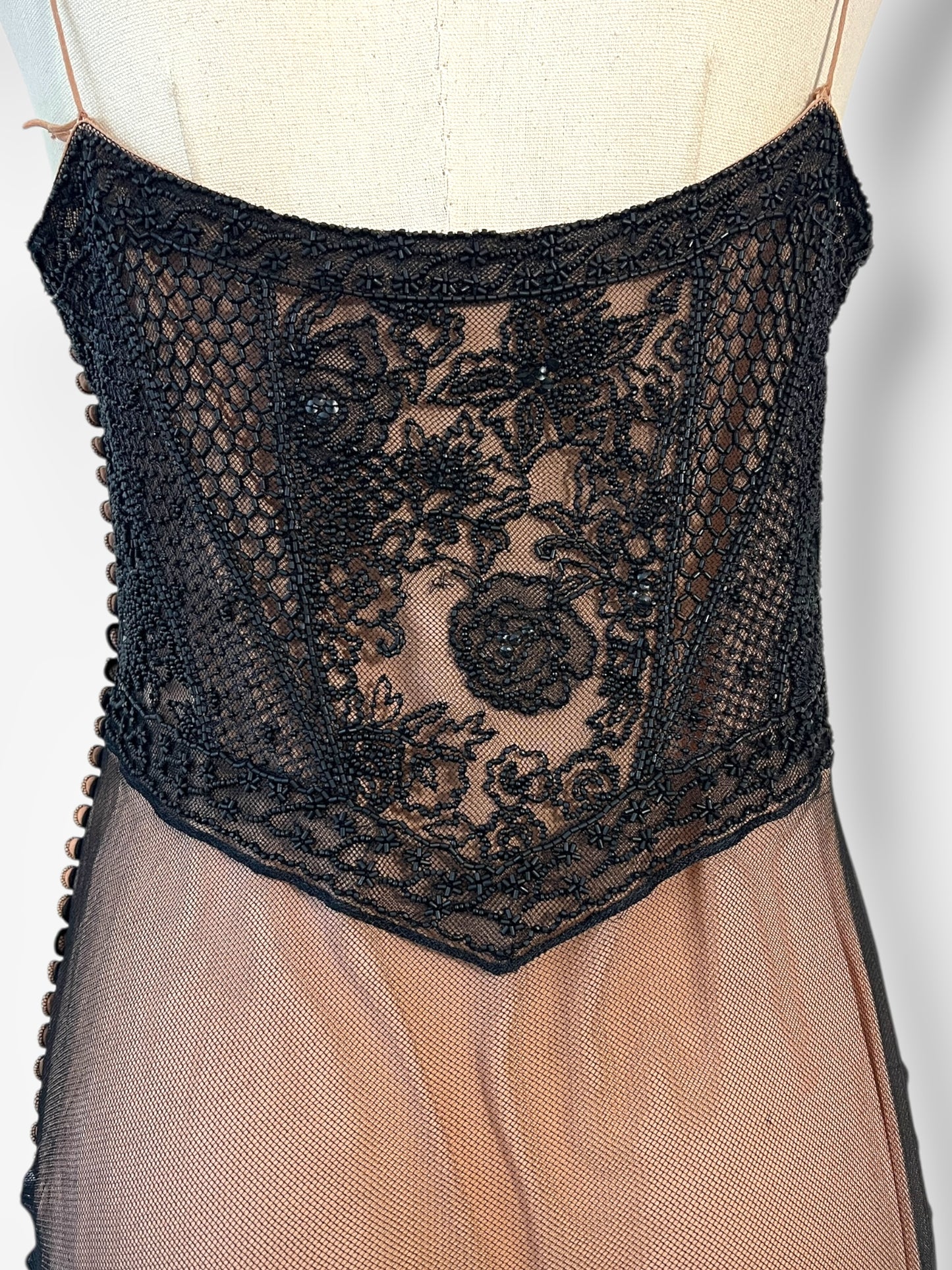 Dior by John Galliano 2005 beaded lace style gown