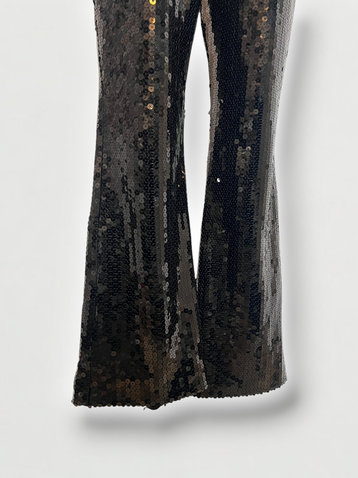 Vintage Dolce & Gabbana c. Spring/Summer 1999 Black Sequin Flared Pants