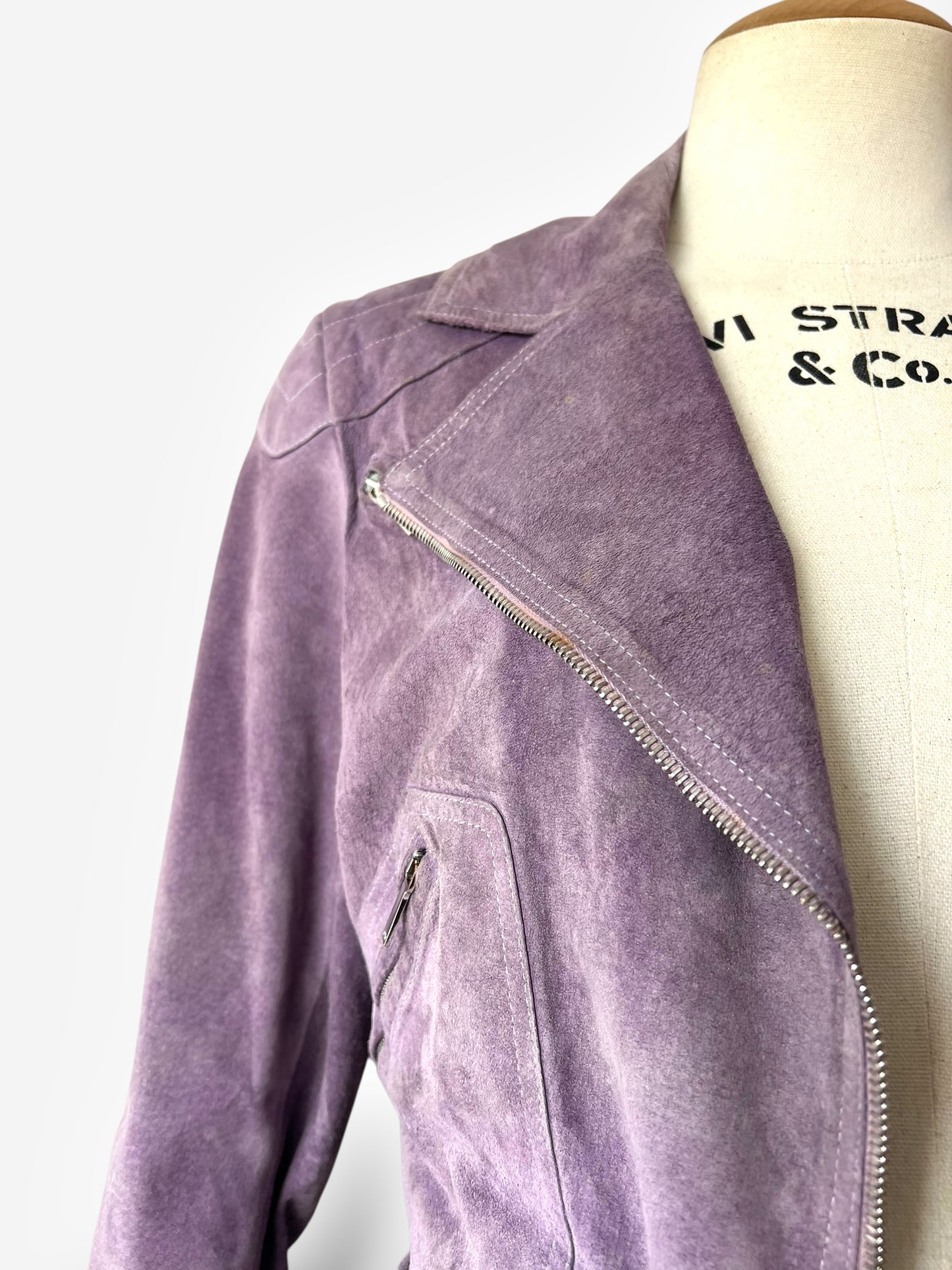 Christian Dior F/W 2003 Lilac Suede Biker Ensemble