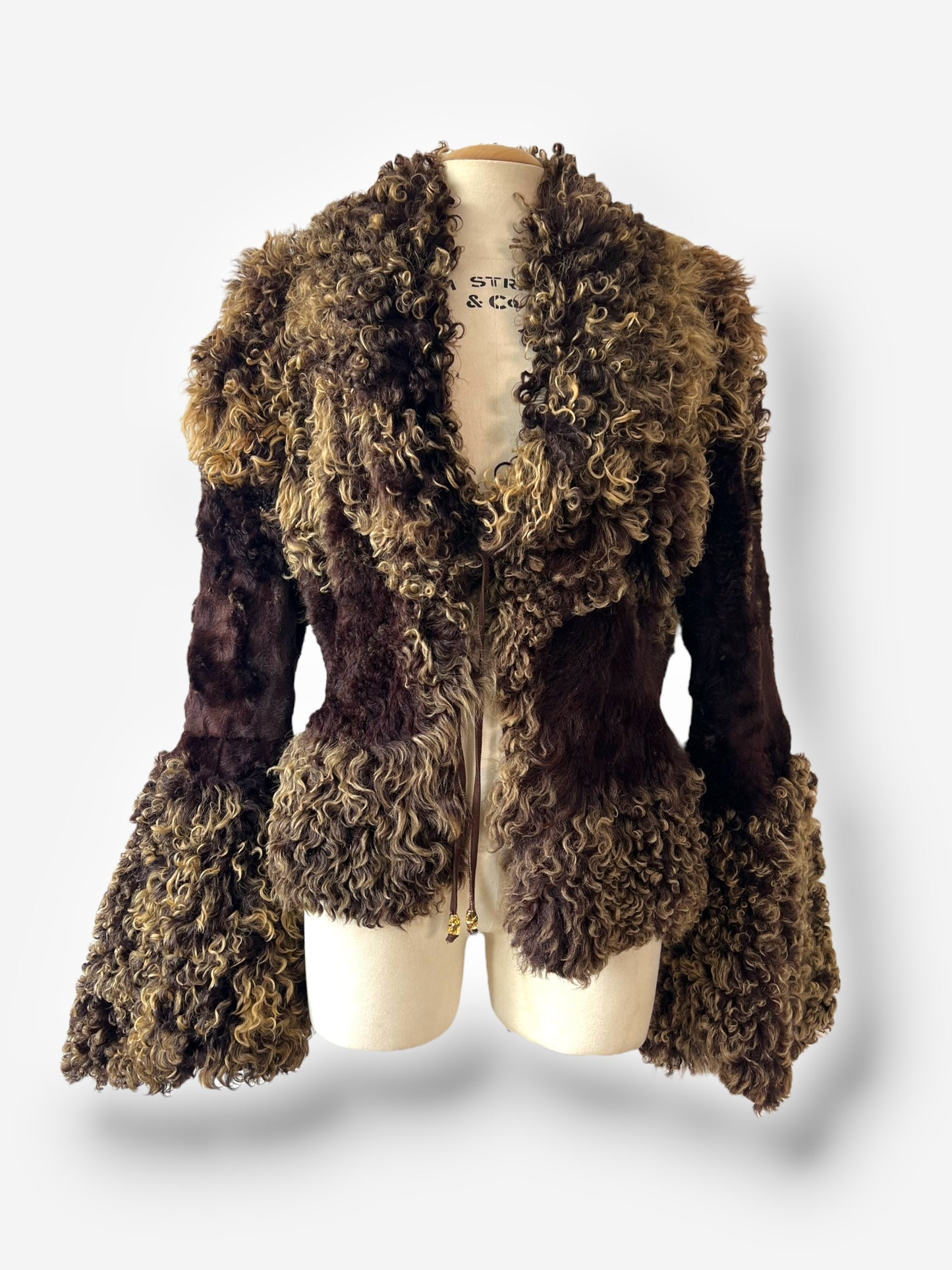 Roberto Cavalli Brown Mongolian Lamb Fur Jacket, Fall/Winter 1999