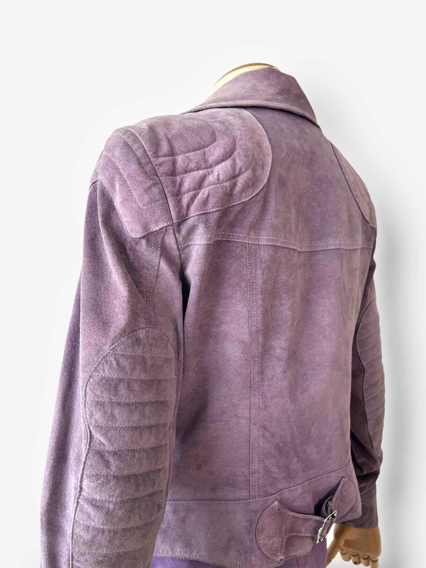 Christian Dior F/W 2003 Lilac Suede Biker Ensemble