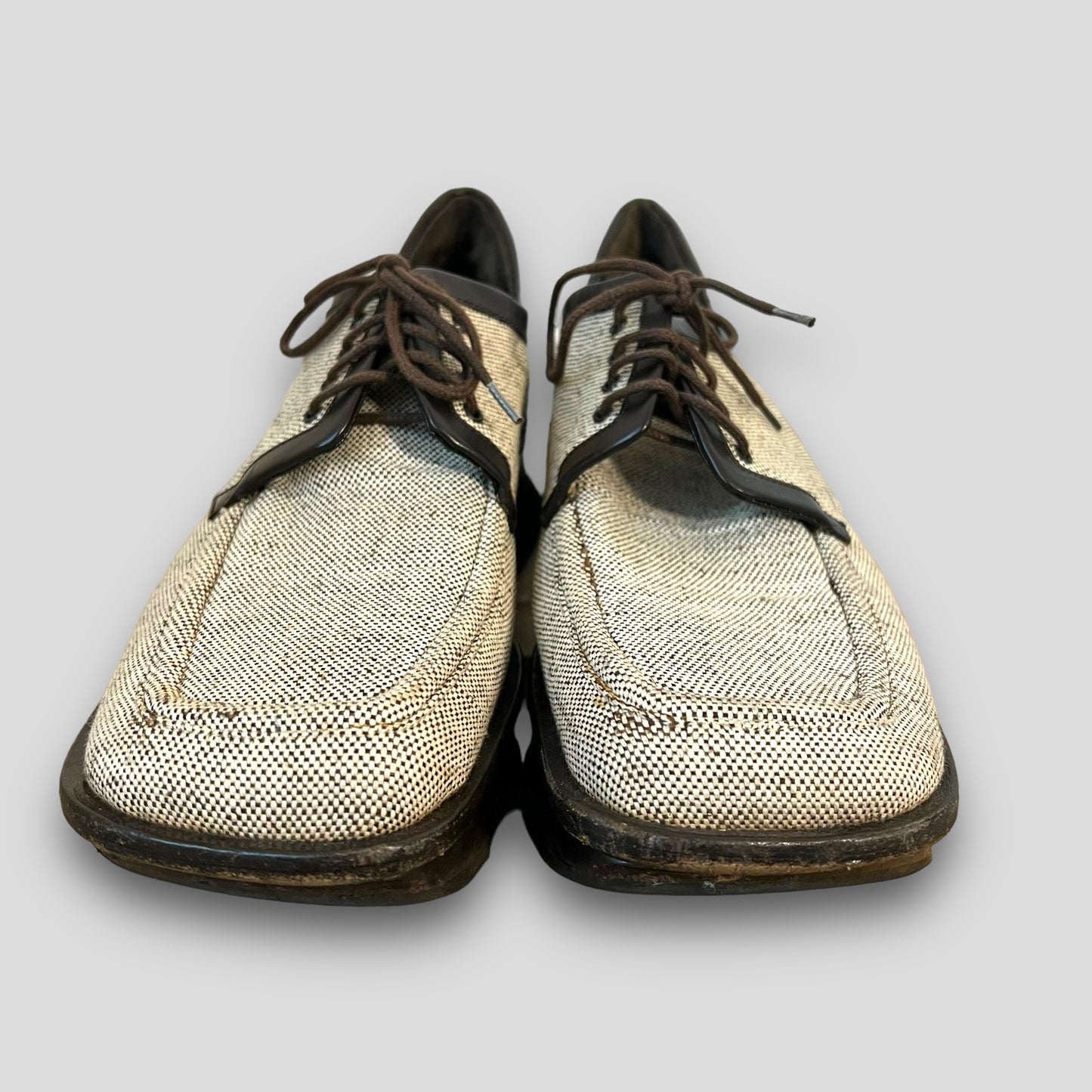 Prada 1999 split sole linnen shoes