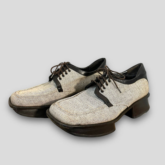 Prada 1999 split sole linnen shoes