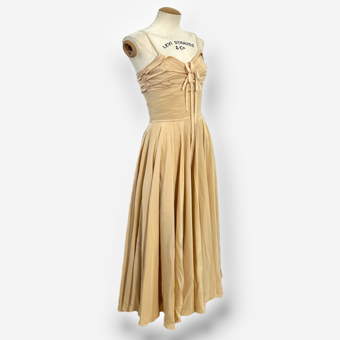 Christian Dior by John Galliano, Nude Silk Midi Dress, 2006