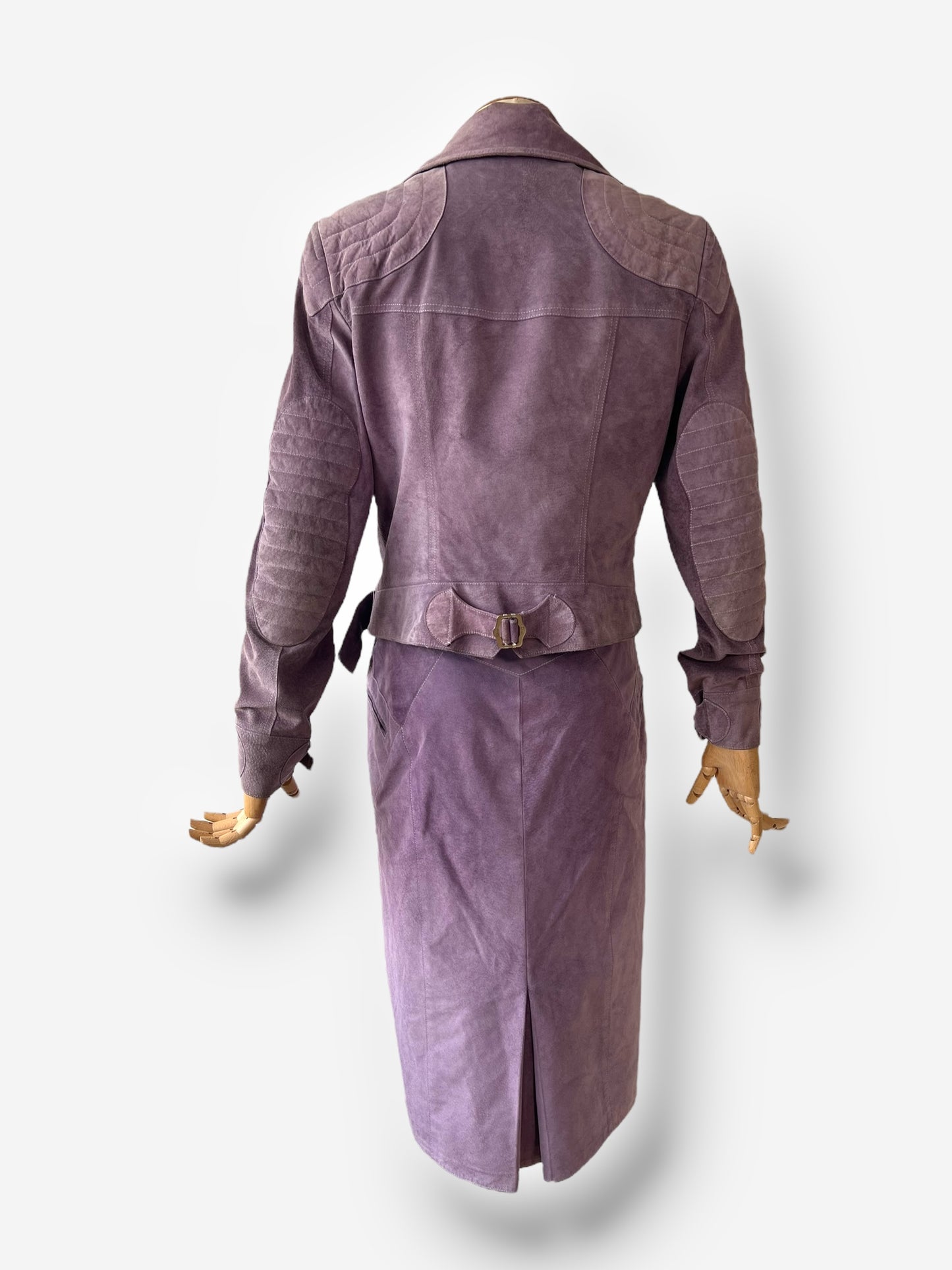 Christian Dior F/W 2003 Lilac Suede Biker Ensemble