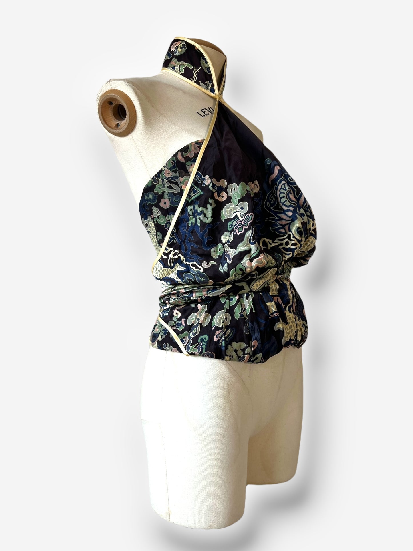 Yves Saint Laurent by Tom ford 2004 halter asian inspired top