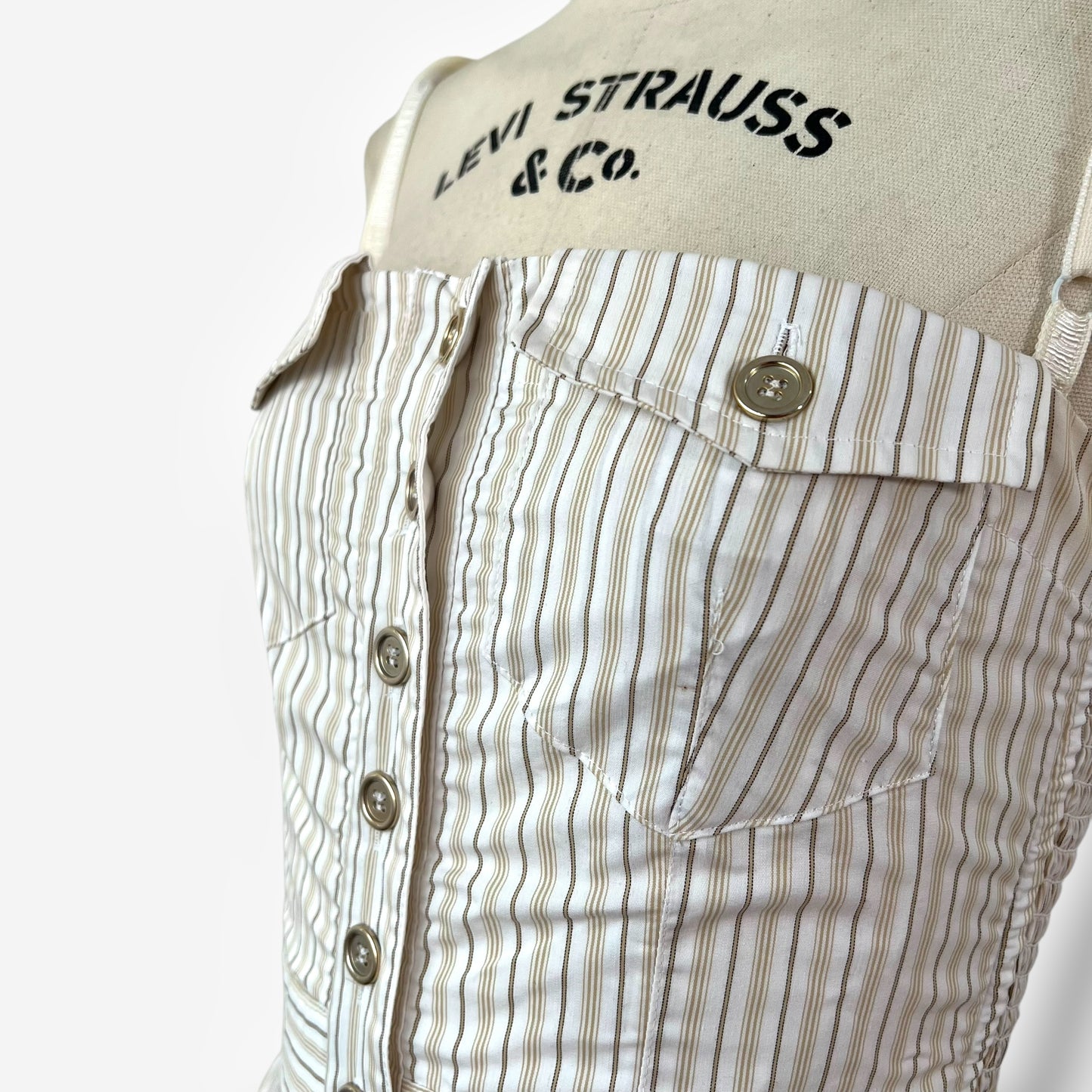 D&G, Striped Cotton Midi Dress, Mid to Late 2000s