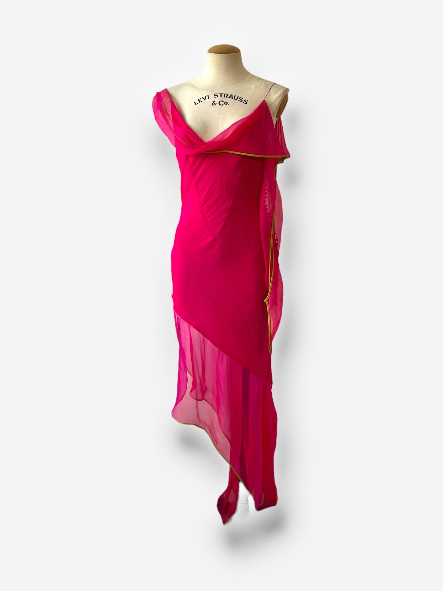 Christian Dior by John Galliano Silk Asymmetric Dress, 2005