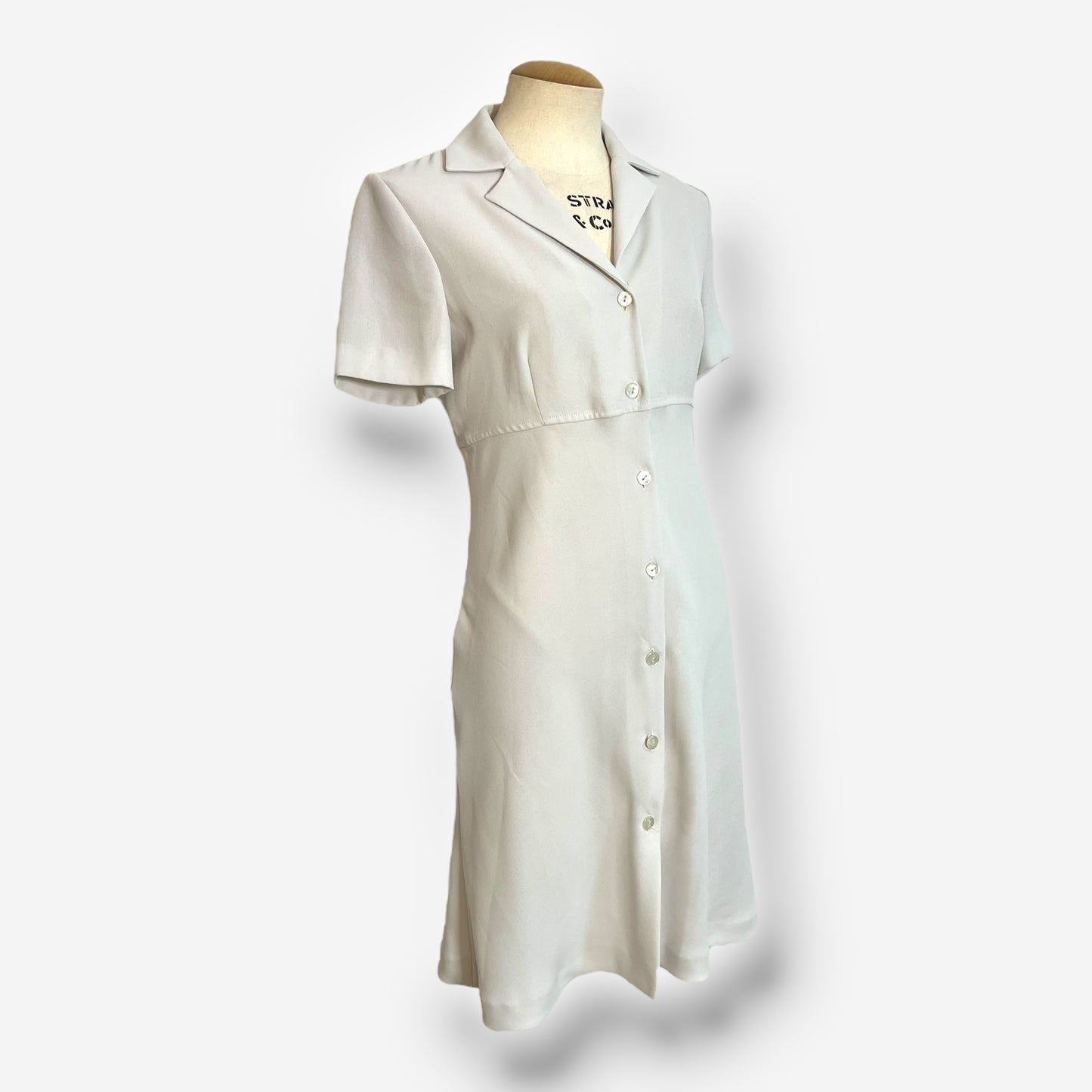 Miu Miu, White Shirt Dress with Button Front, circa 1995