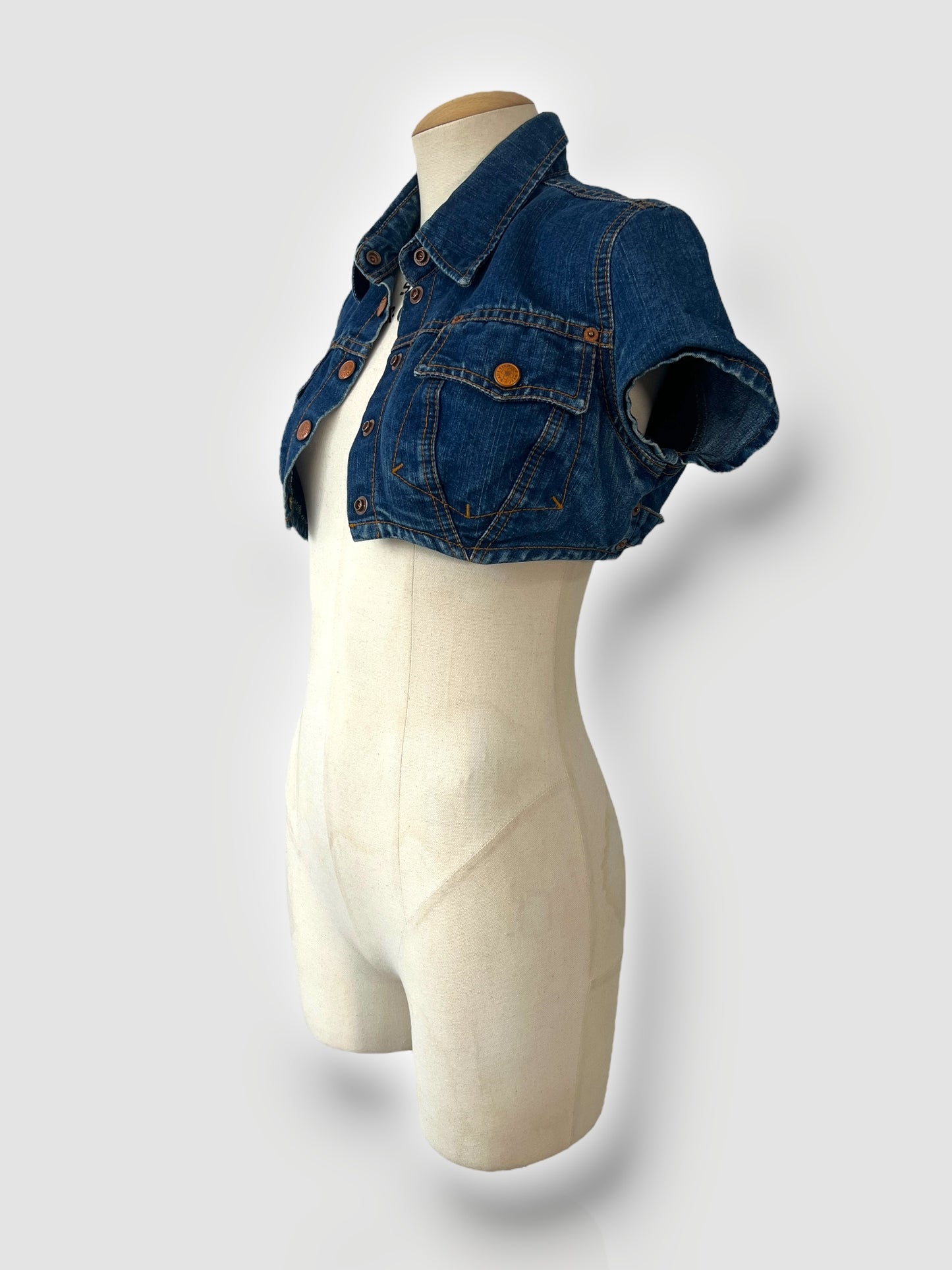 Jean Paul Gaultier Cropped Denim Top, 1990s