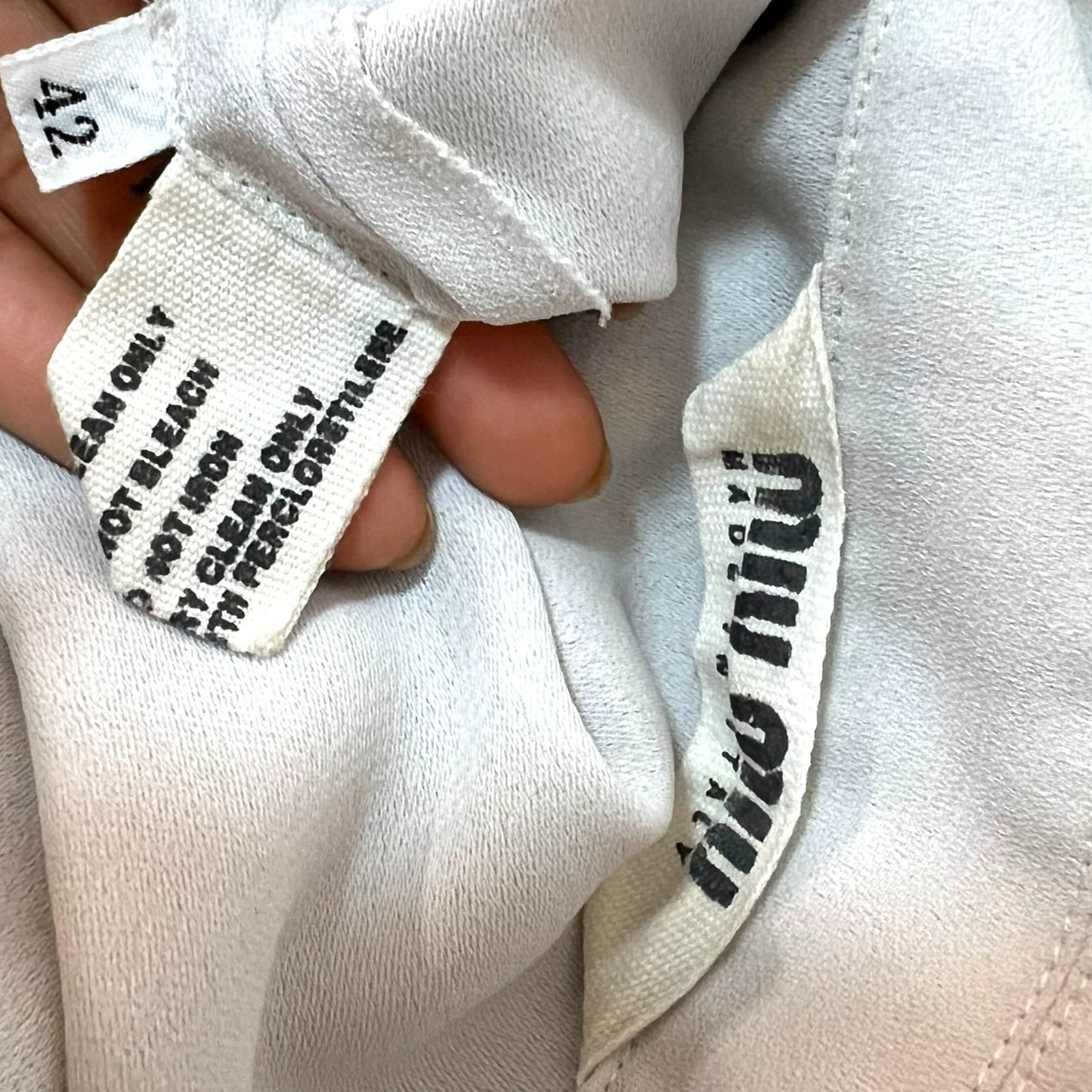Miu Miu, White Shirt Dress with Button Front, circa 1995