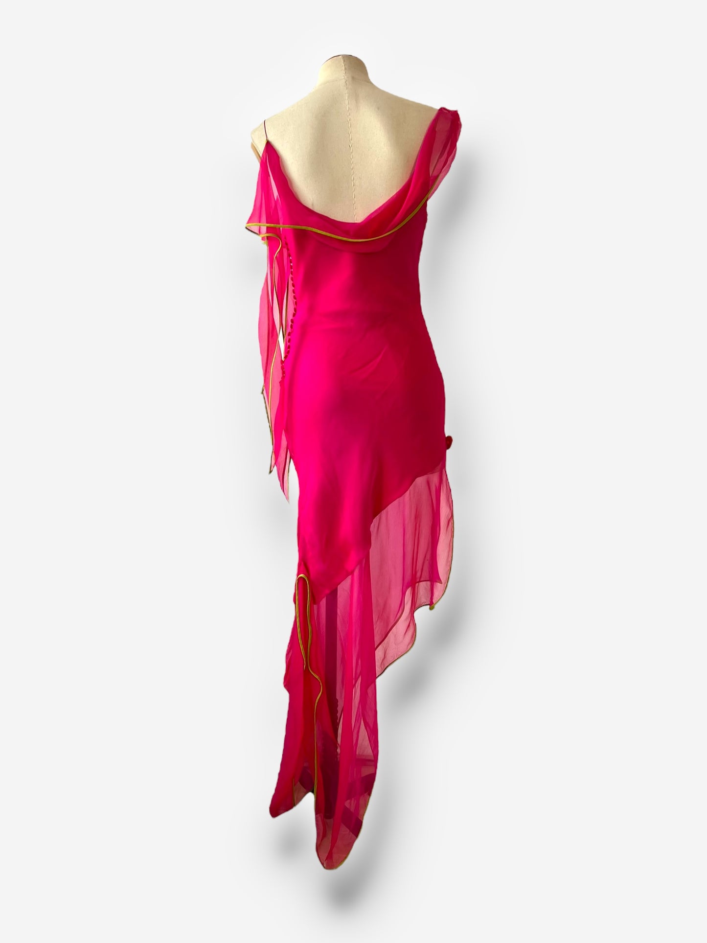 Christian Dior by John Galliano Silk Asymmetric Dress, 2005