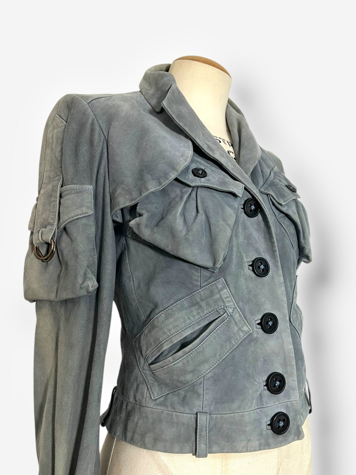 John Galliano, 2003, Suede Leather cargo Jacket and Pants