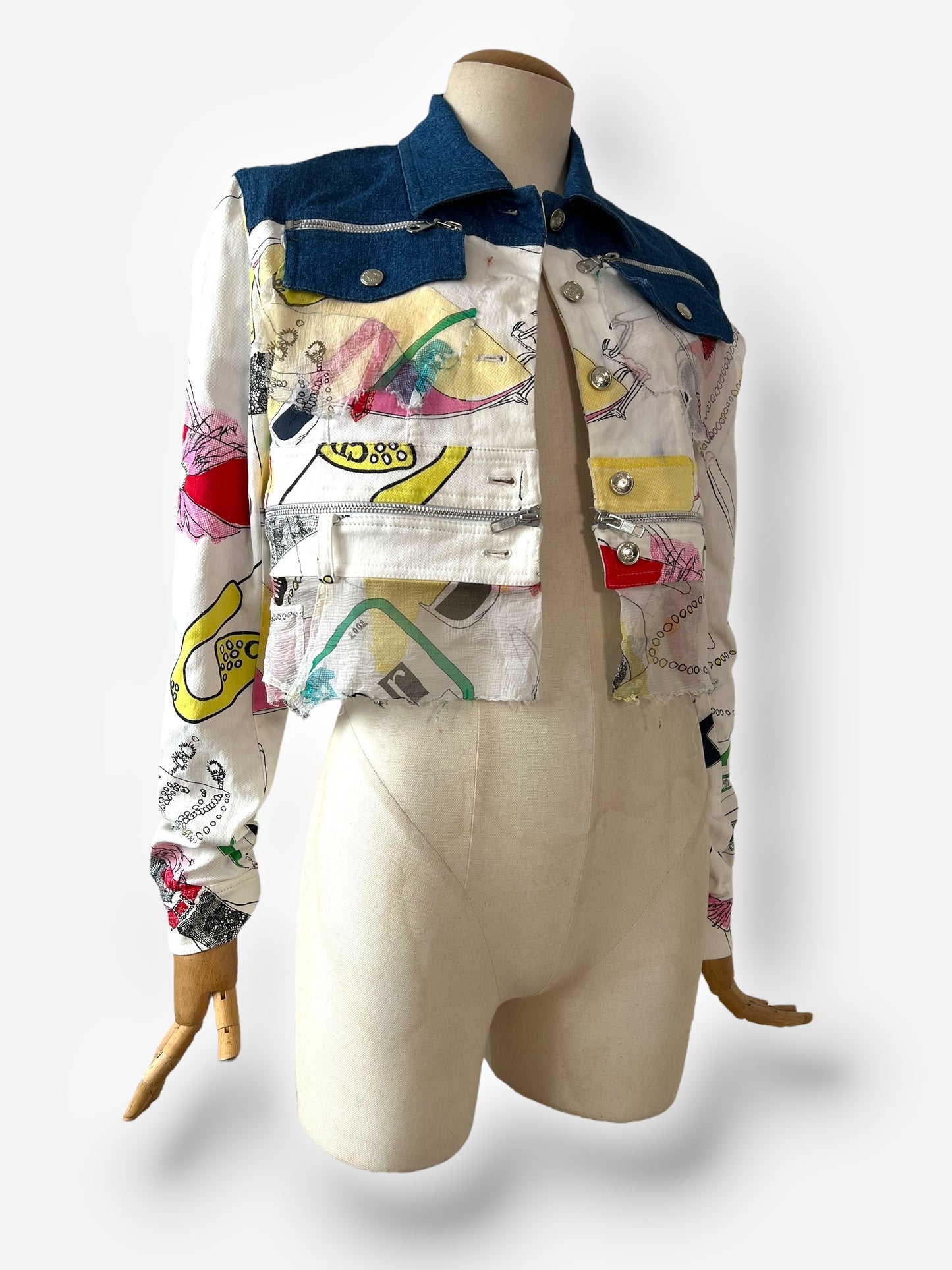 Christian Dior by John Galliano Sample Printed Denim Jacket, 2001