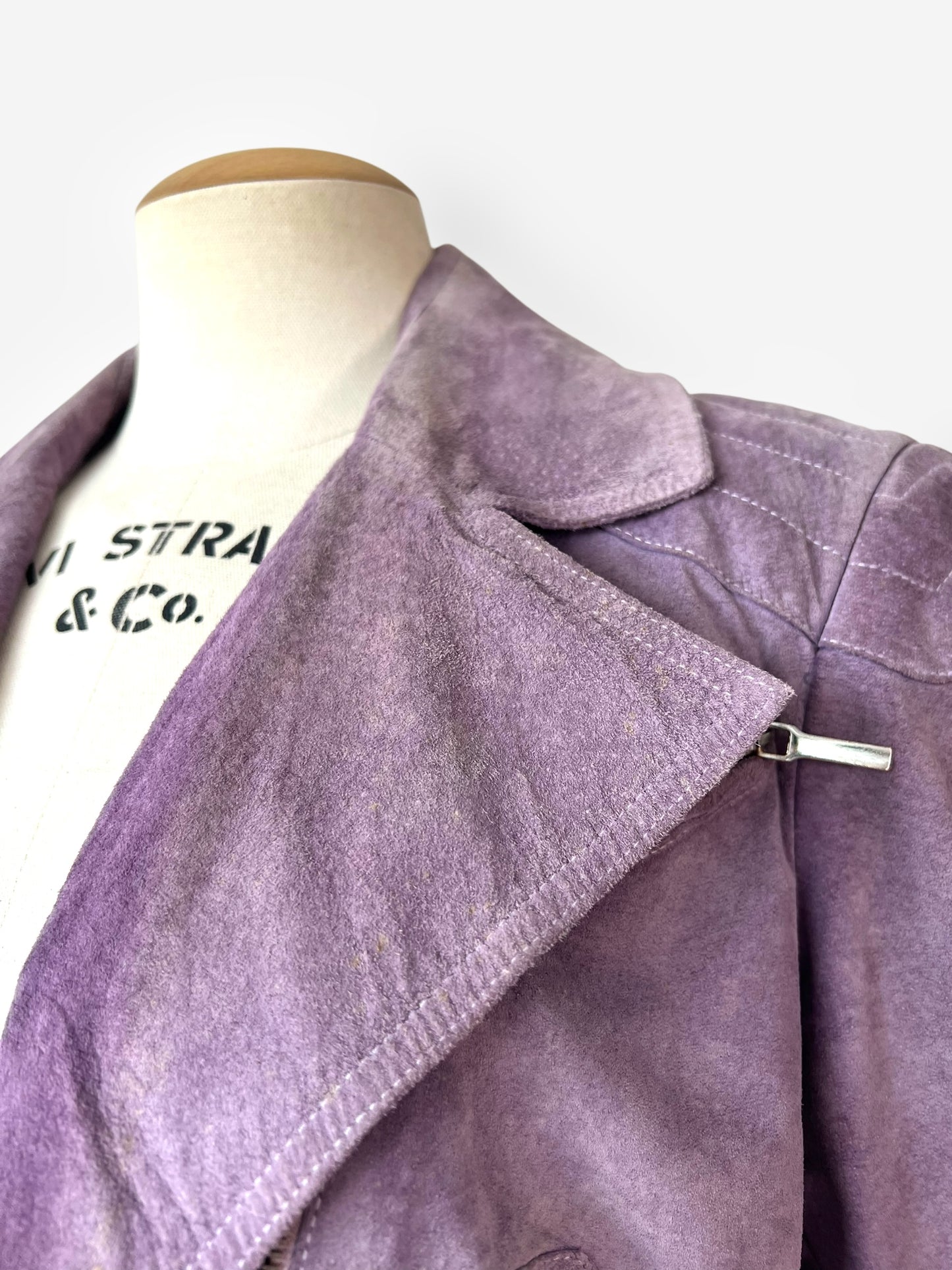 Christian Dior F/W 2003 Lilac Suede Biker Ensemble
