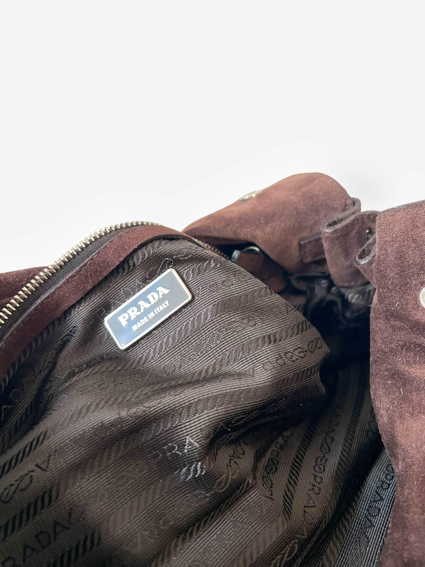 Prada Suede Camoscio Easy Shoulder Bag, 2000s