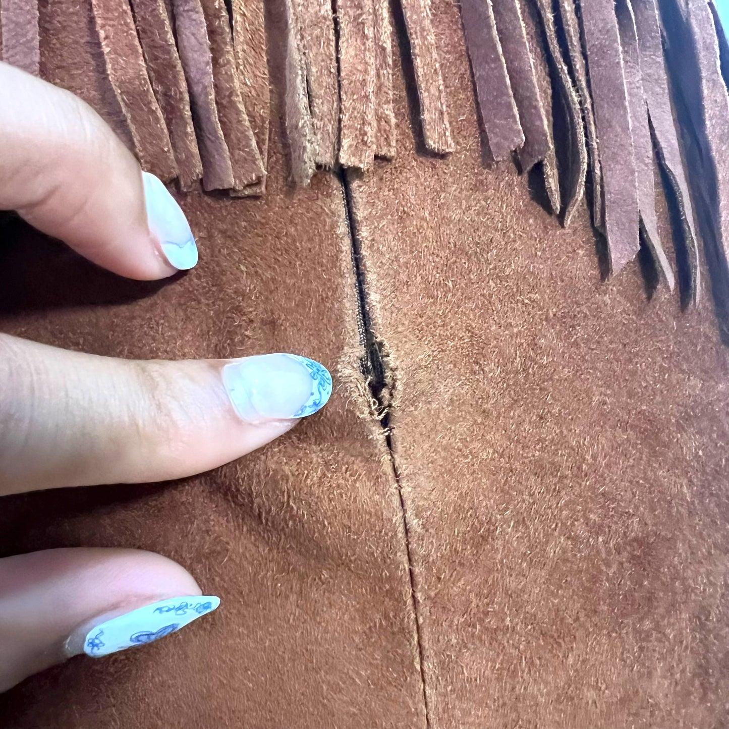 Dolce & Gabbana, Brown Suede Fringe Skirt, 2000s