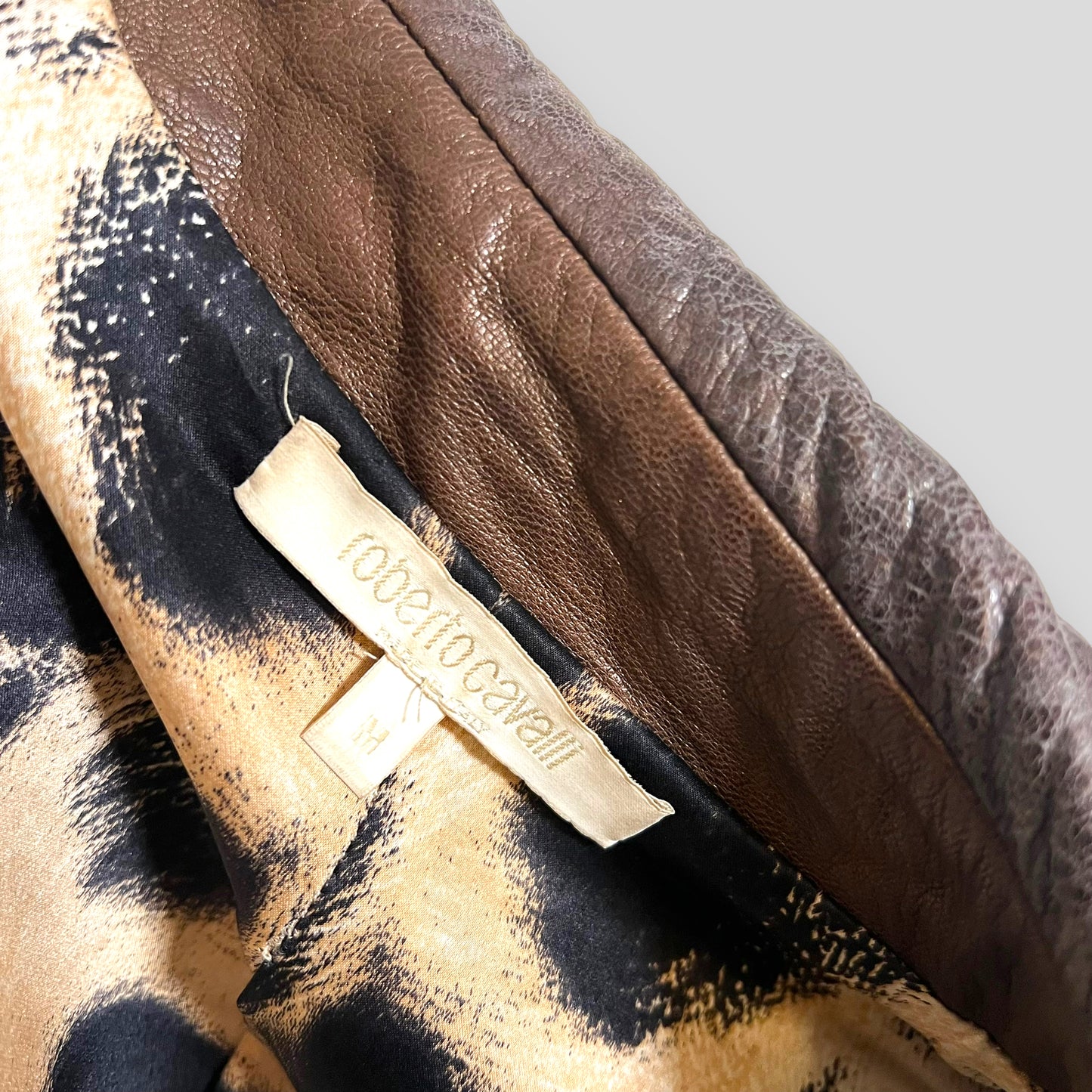 (Hold) Roberto Cavalli 2002 leather jacket