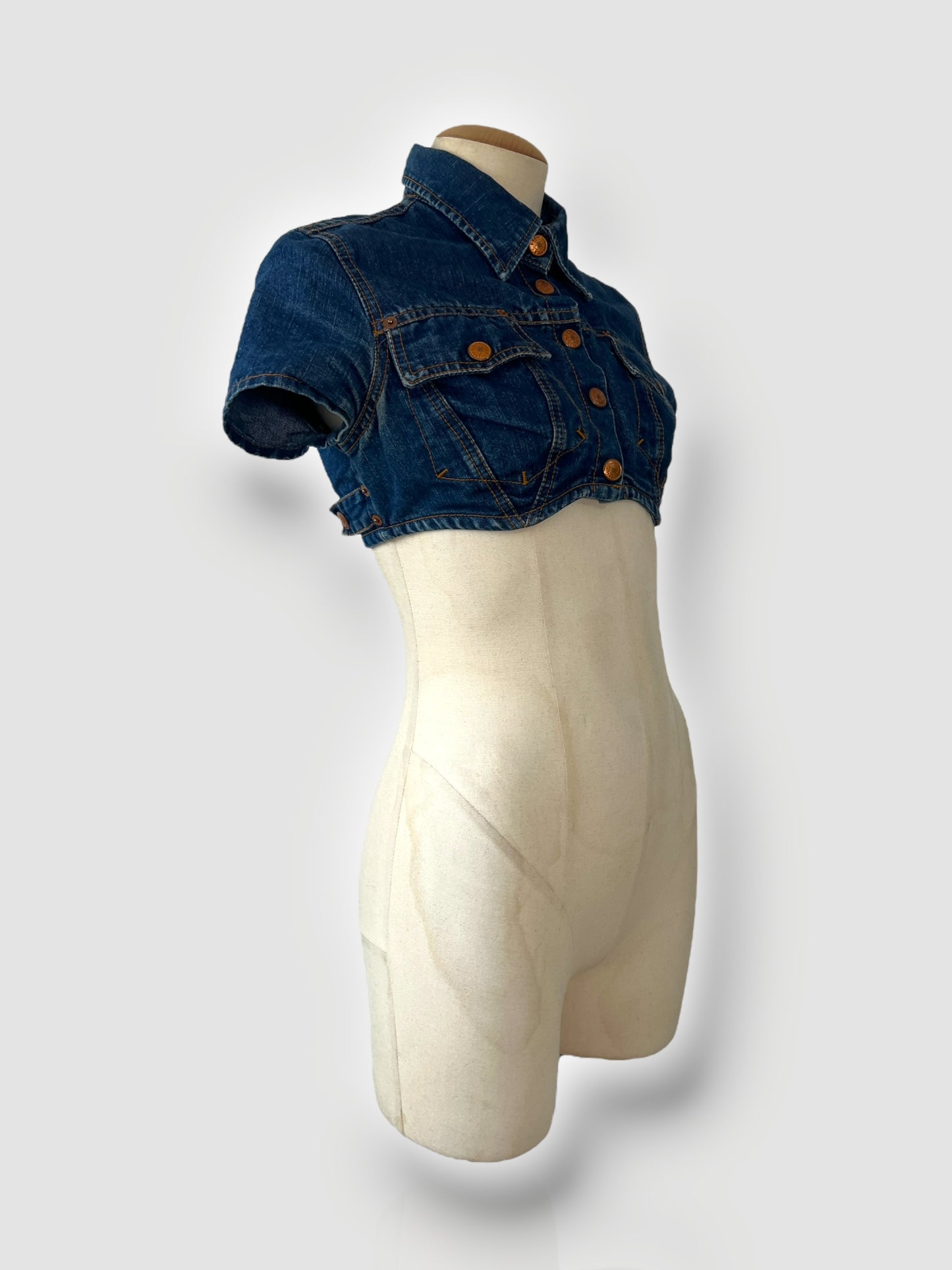Jean Paul Gaultier Cropped Denim Top, 1990s