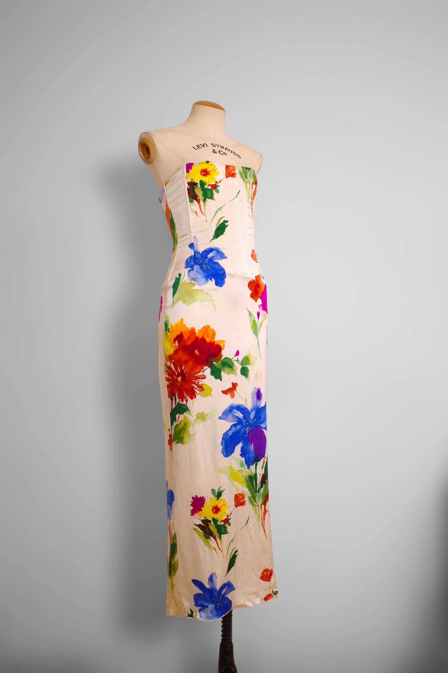 90s Dolce & Gabbana flower corset dress