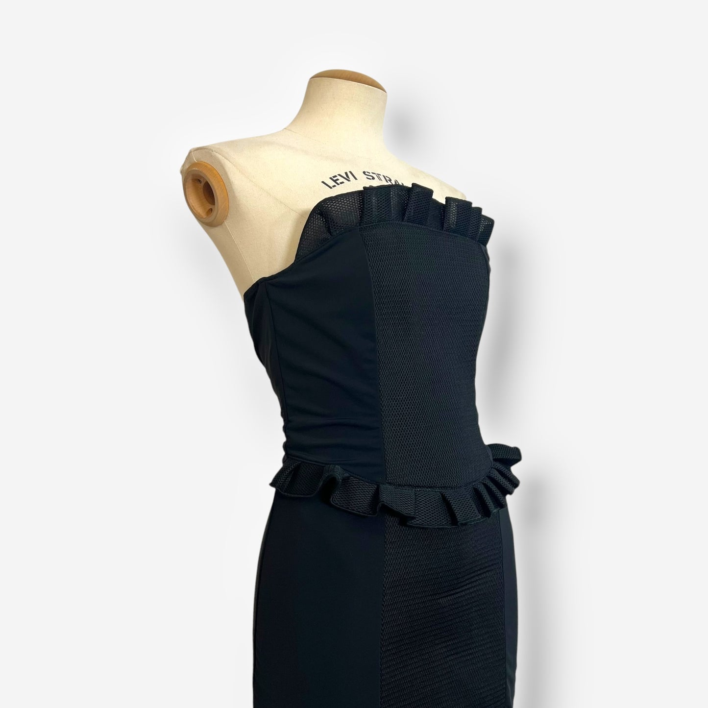 Miu Miu, Black Strapless Ruffle Maxi Dress, Fall/Winter 1999 – Look 42