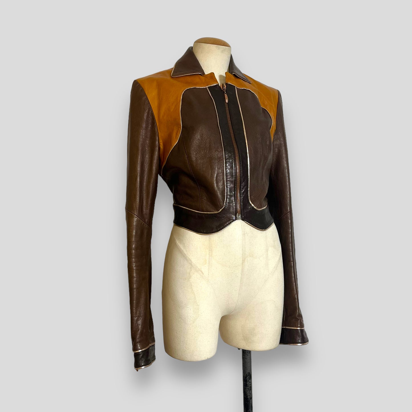 (Hold) Roberto Cavalli 2002 leather jacket