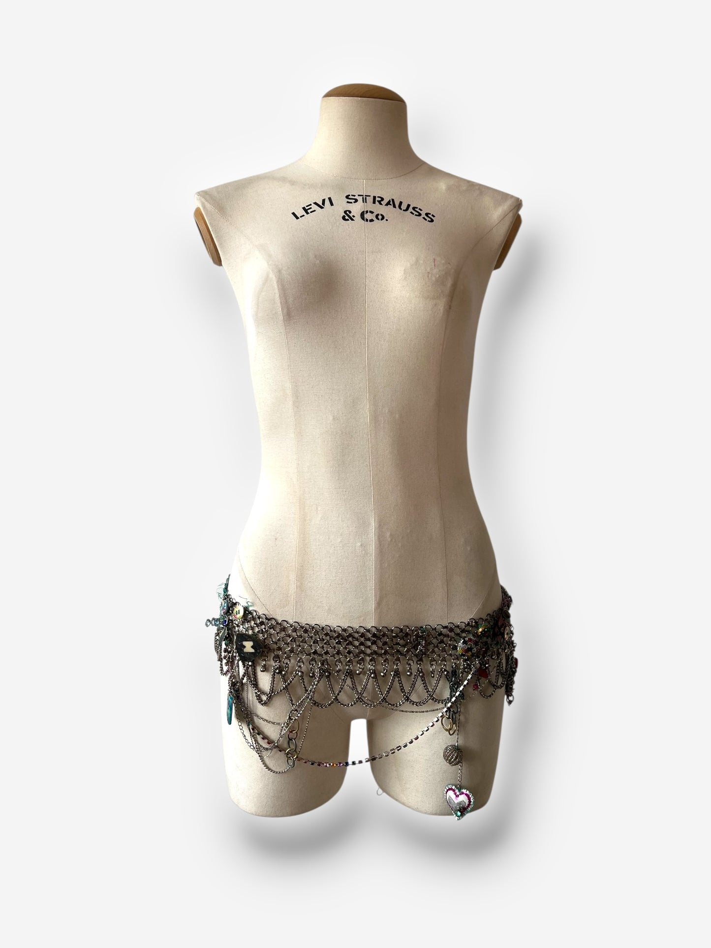 Christian Lacroix Vintage Punk/Trash Polka Jewel Belt, 2000s