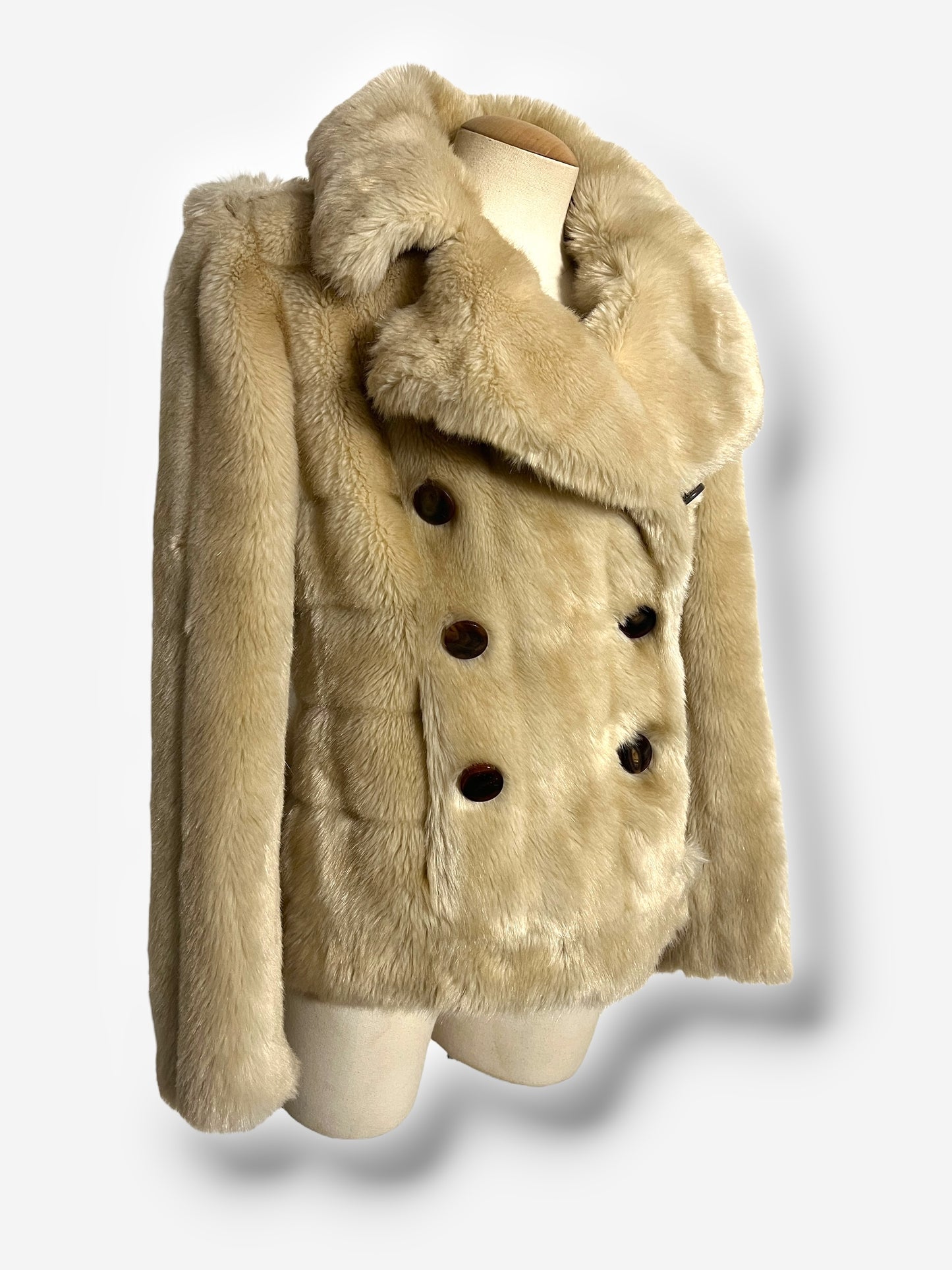 Gucci Faux Fur Double-Breasted Coat, runway Fall/Winter 1996