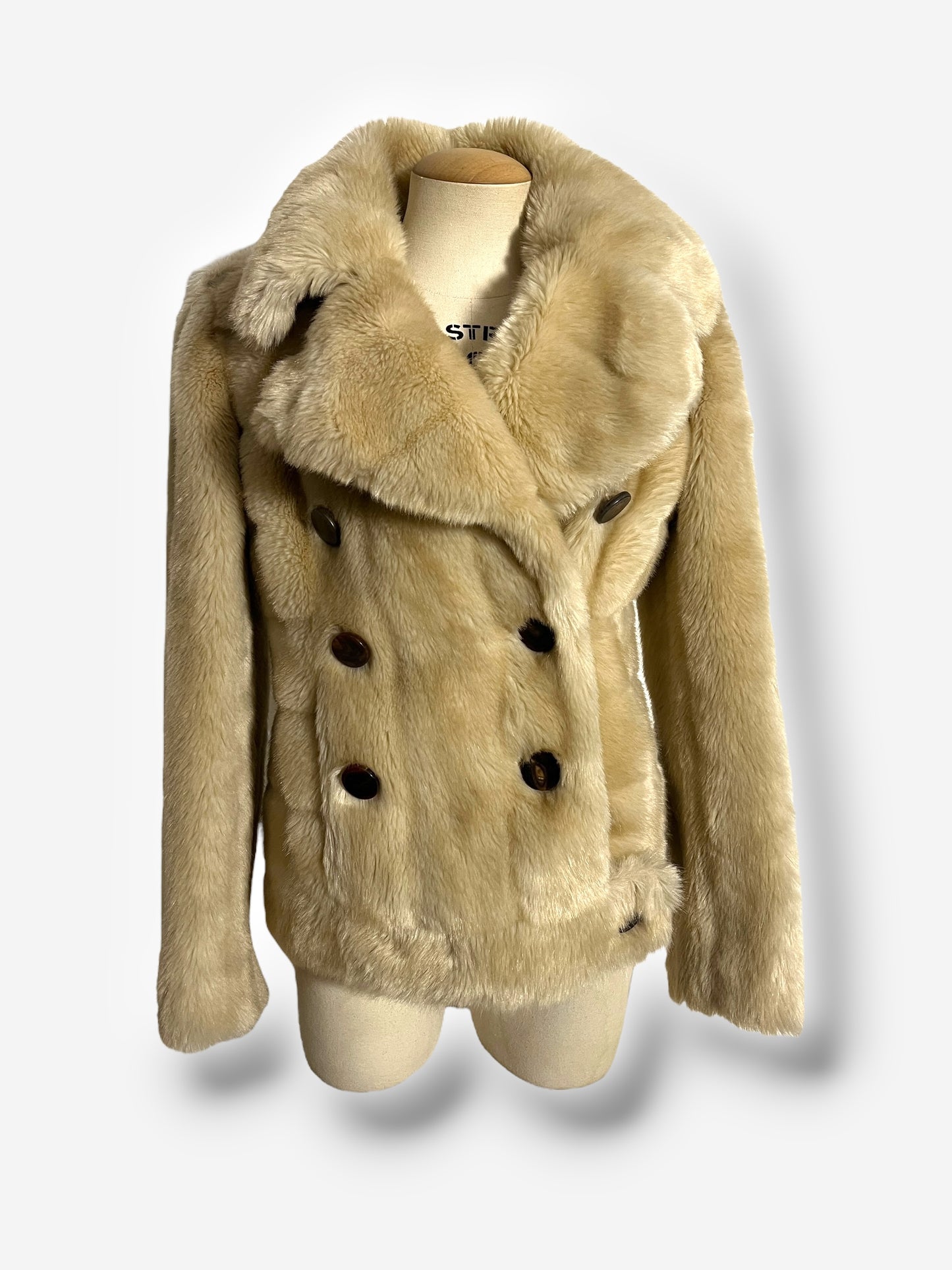 Gucci Faux Fur Double-Breasted Coat, runway Fall/Winter 1996