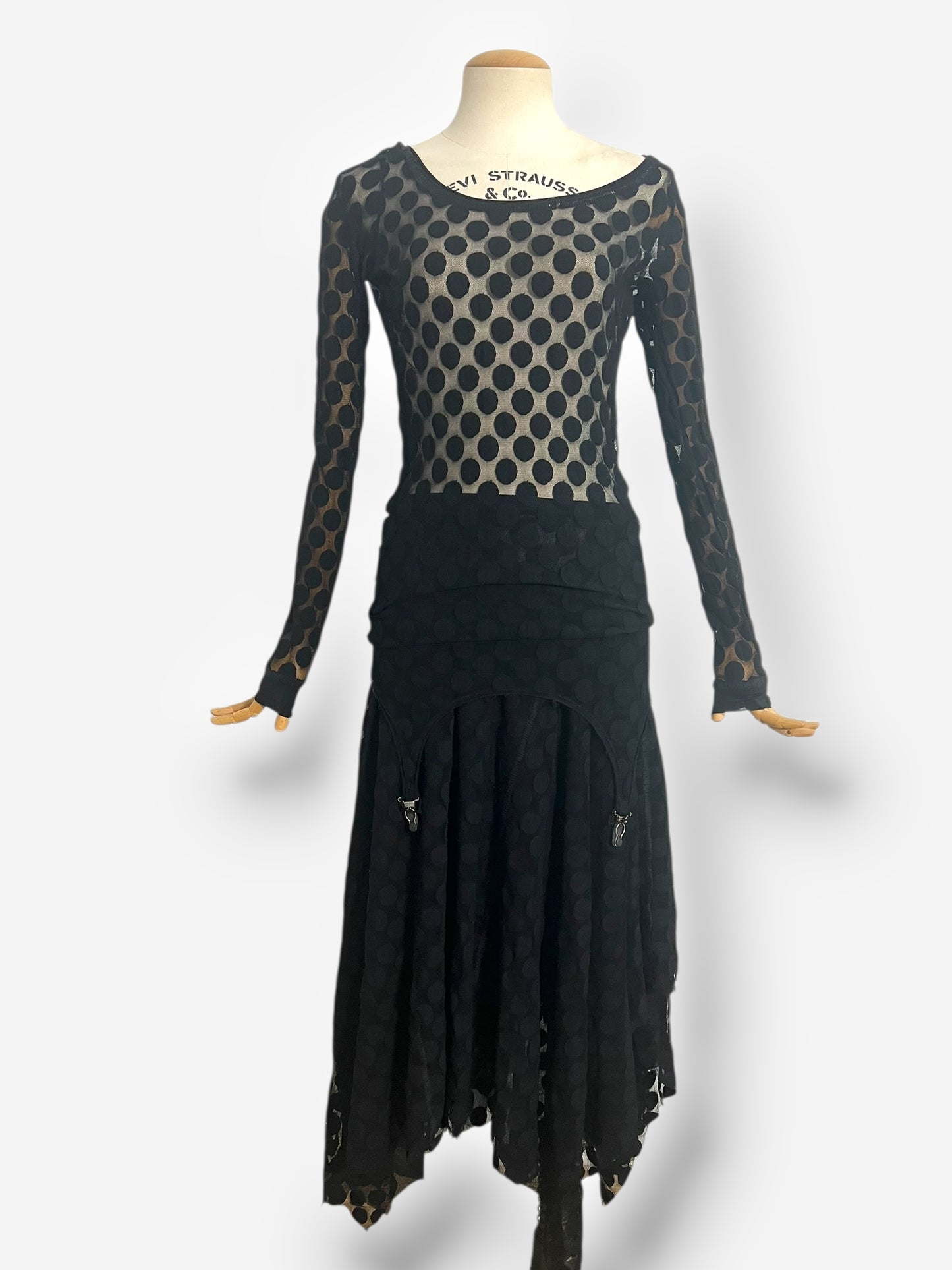 Jean Paul Gaultier, Fall/Winter 2003 Dotted Mesh Two-Piece Set