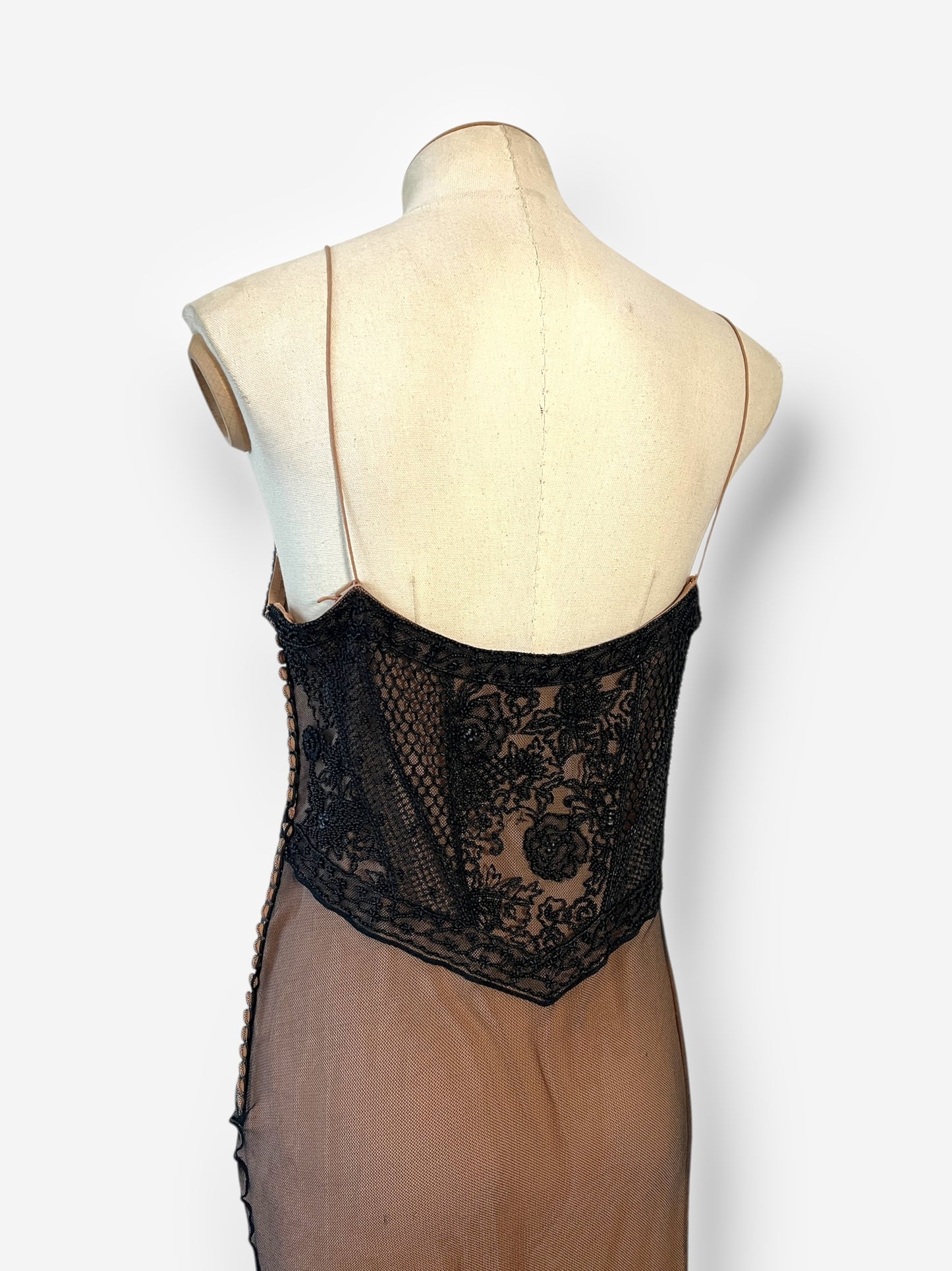 Dior by John Galliano 2005 beaded lace style gown