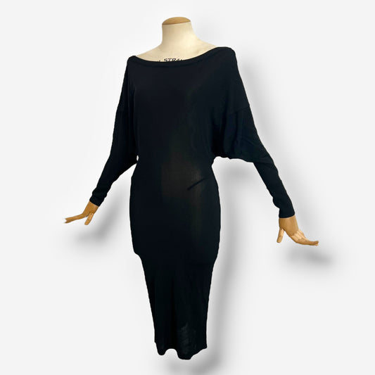 Azzedine Alaïa, open-back black knit midi dress, 1990s
