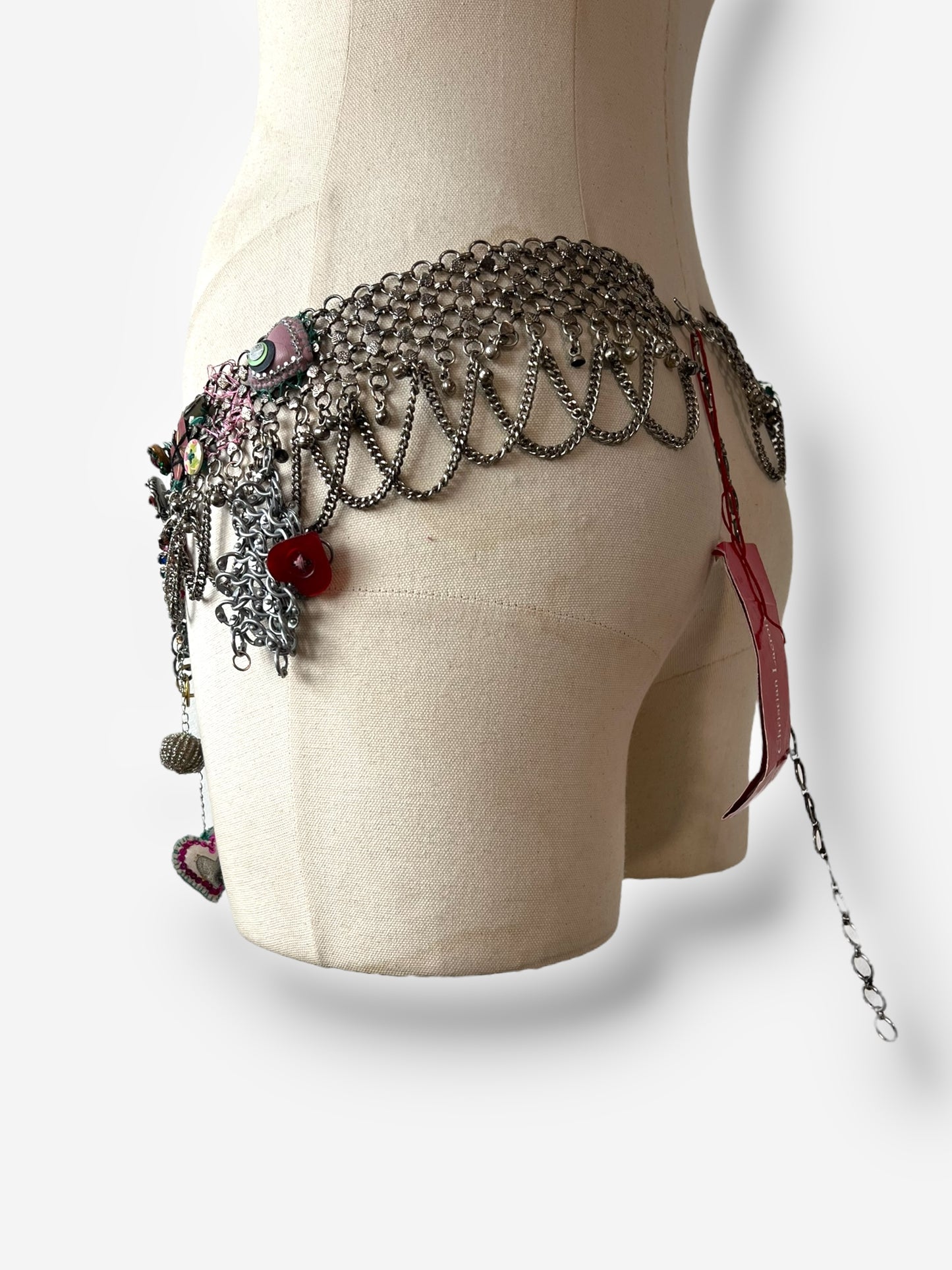 Christian Lacroix Vintage Punk/Trash Polka Jewel Belt, 2000s